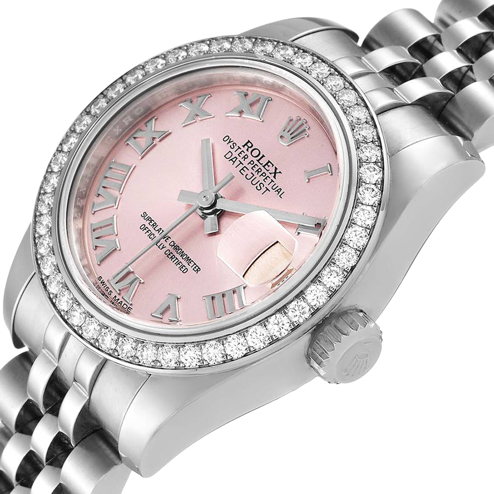 Rolex Pink Diamonds18K White Gold And Stainless Steel Datejust 179384 Women's Wristwatch 26 MM
Rolex Pink Diamonds18K White Gold And Stainless Steel Datejust 179384 Women's Wristwatch 26 MM