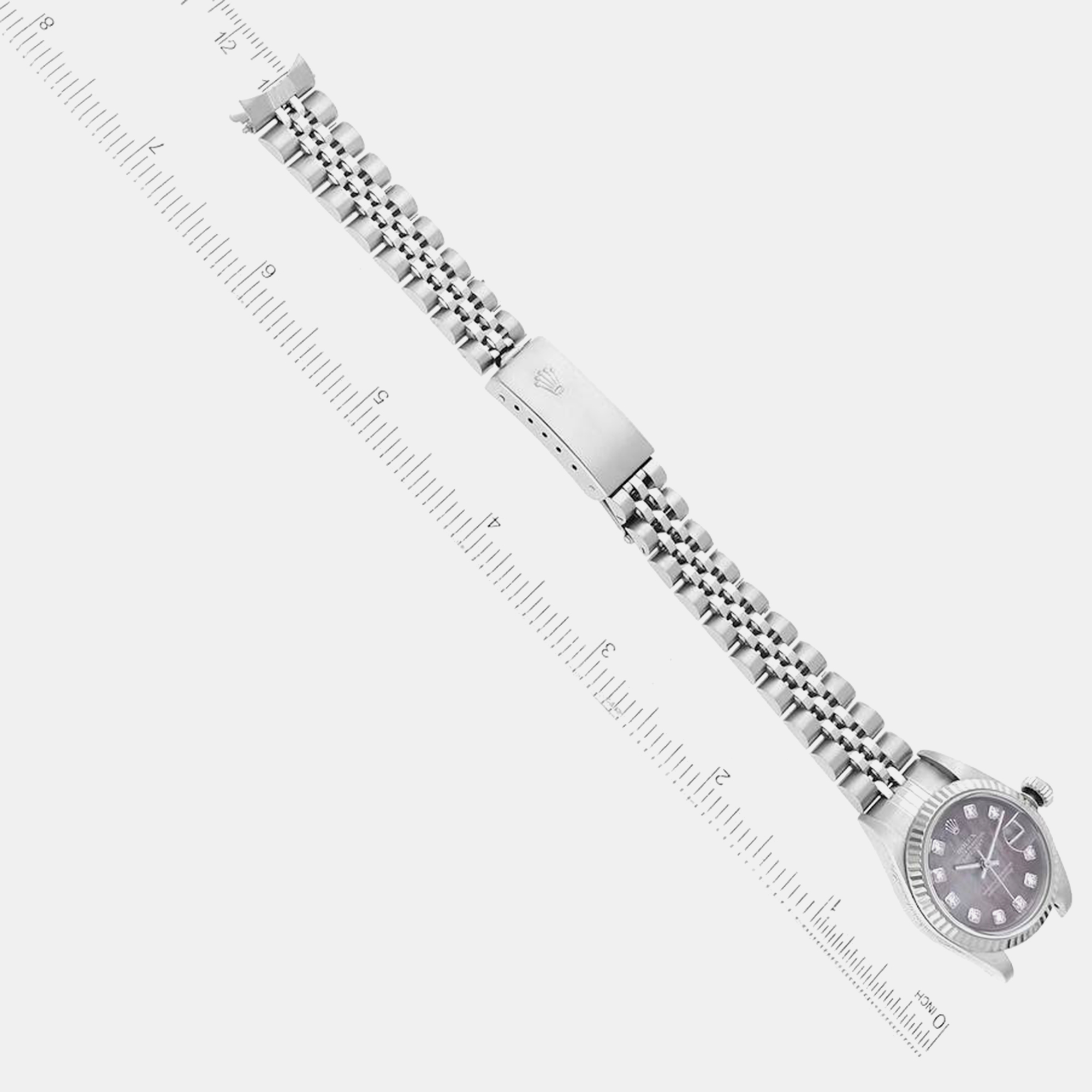 Rolex Datejust Steel White Gold Mother Of Pearl Dial Ladies Watch 79174 26 Mm