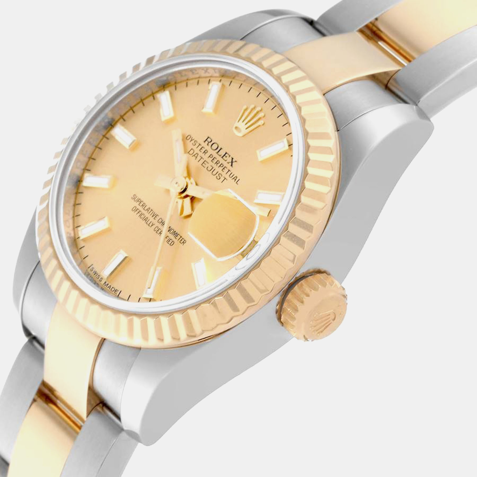 Rolex Datejust Steel Yellow Gold Champagne Dial Ladies Watch 26.0 Mm