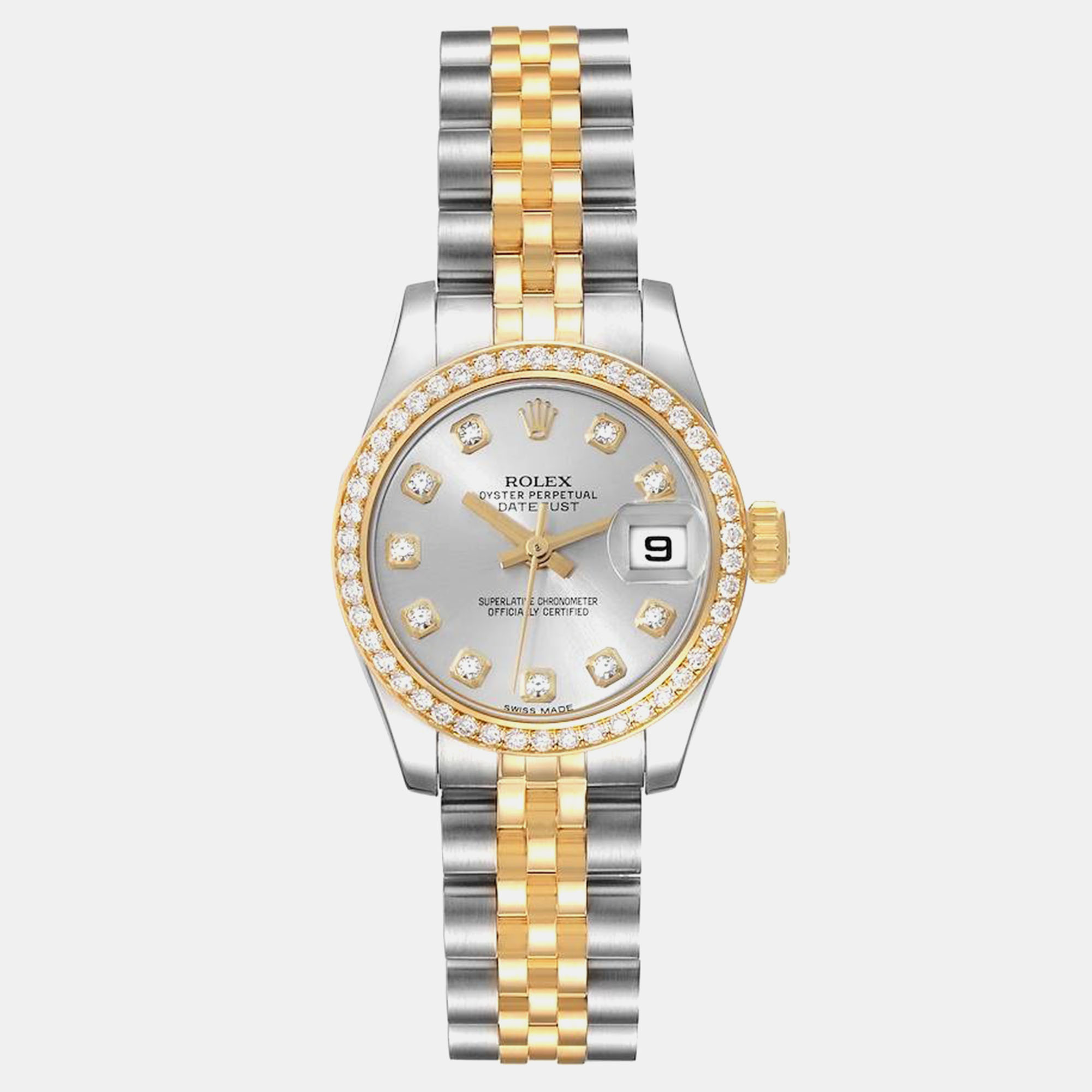 Rolex Datejust Steel 18k Yellow Gold Diamond Ladies Watch 26.0 mm, Silver
Rolex Datejust Steel 18k Yellow Gold Diamond Ladies Watch 26.0 mm, Silver
