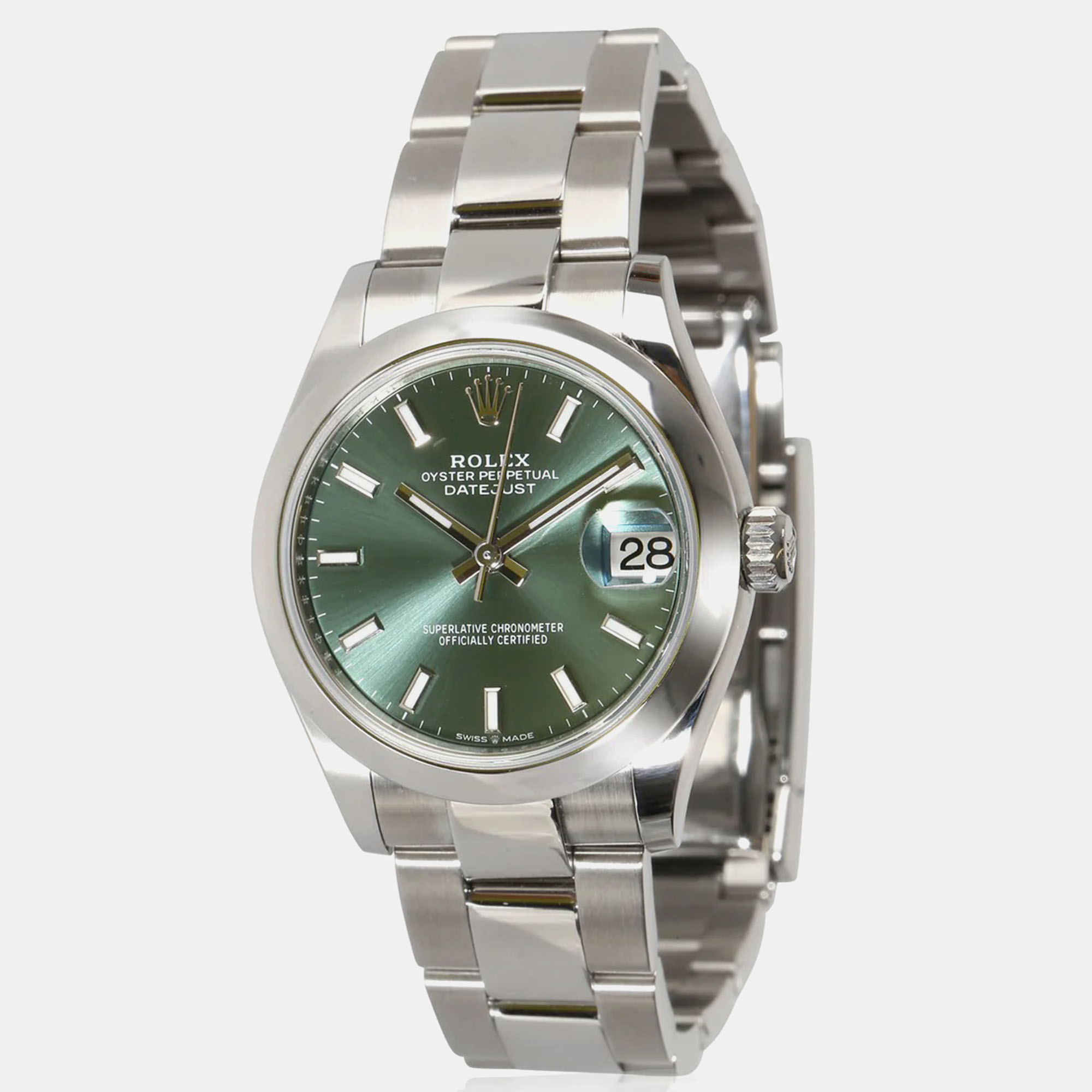 Rolex Green Stainless Steel Datejust Automatic Women's Wristwatch 31 mm
Rolex Green Stainless Steel Datejust Automatic Women's Wristwatch 31 mm