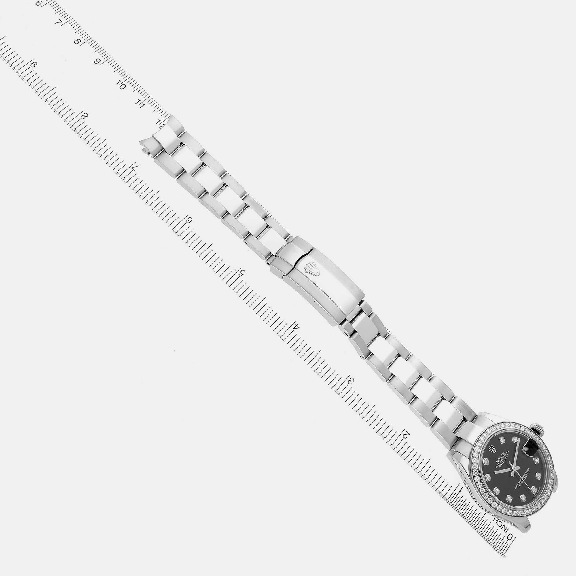 Rolex Datejust Midsize Steel White Gold Diamond Watch 31.0 Mm