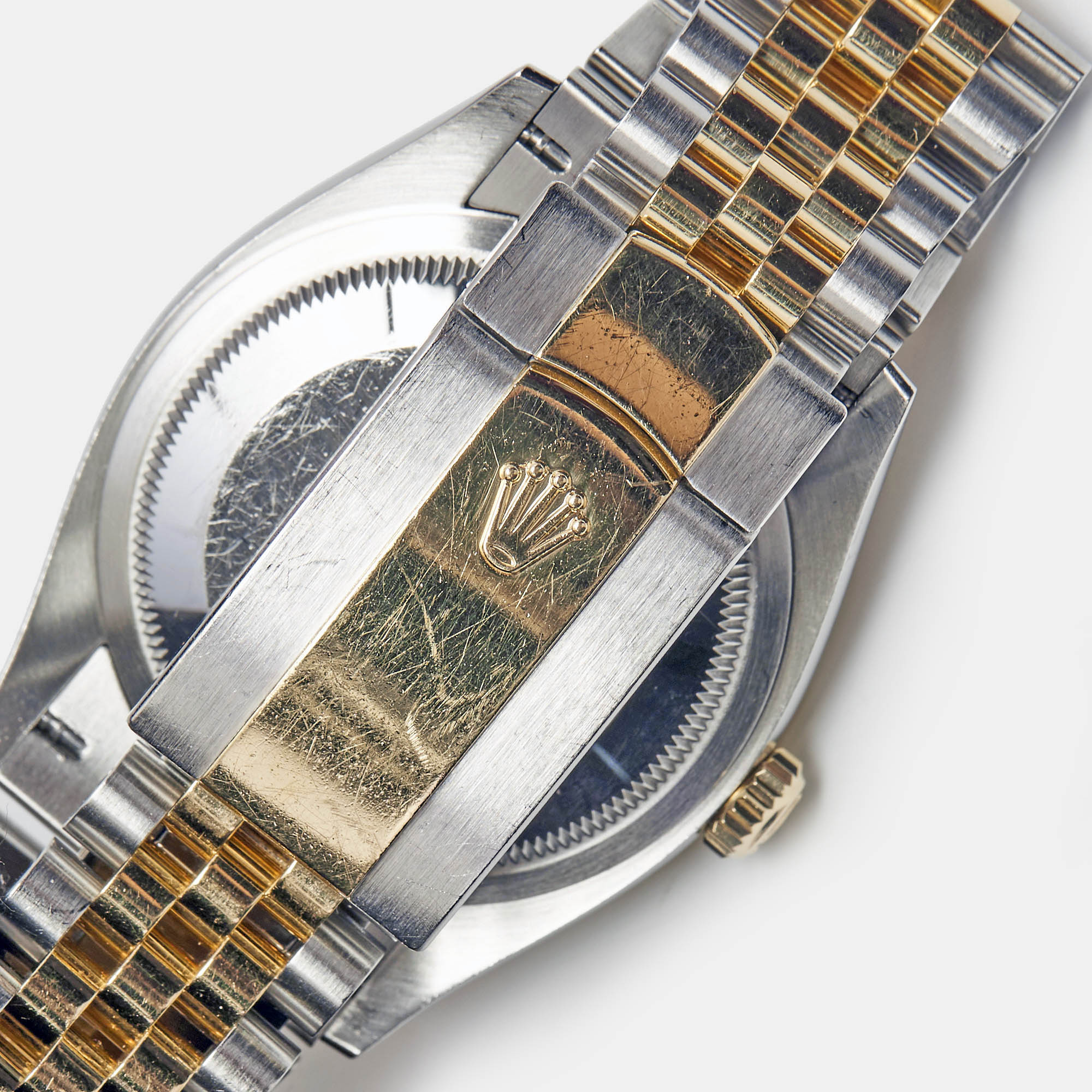 Rolex Green 18K White Gold Oystersteel Diamond Datejust M126233-0025 Women's Wristwatch 36 Mm