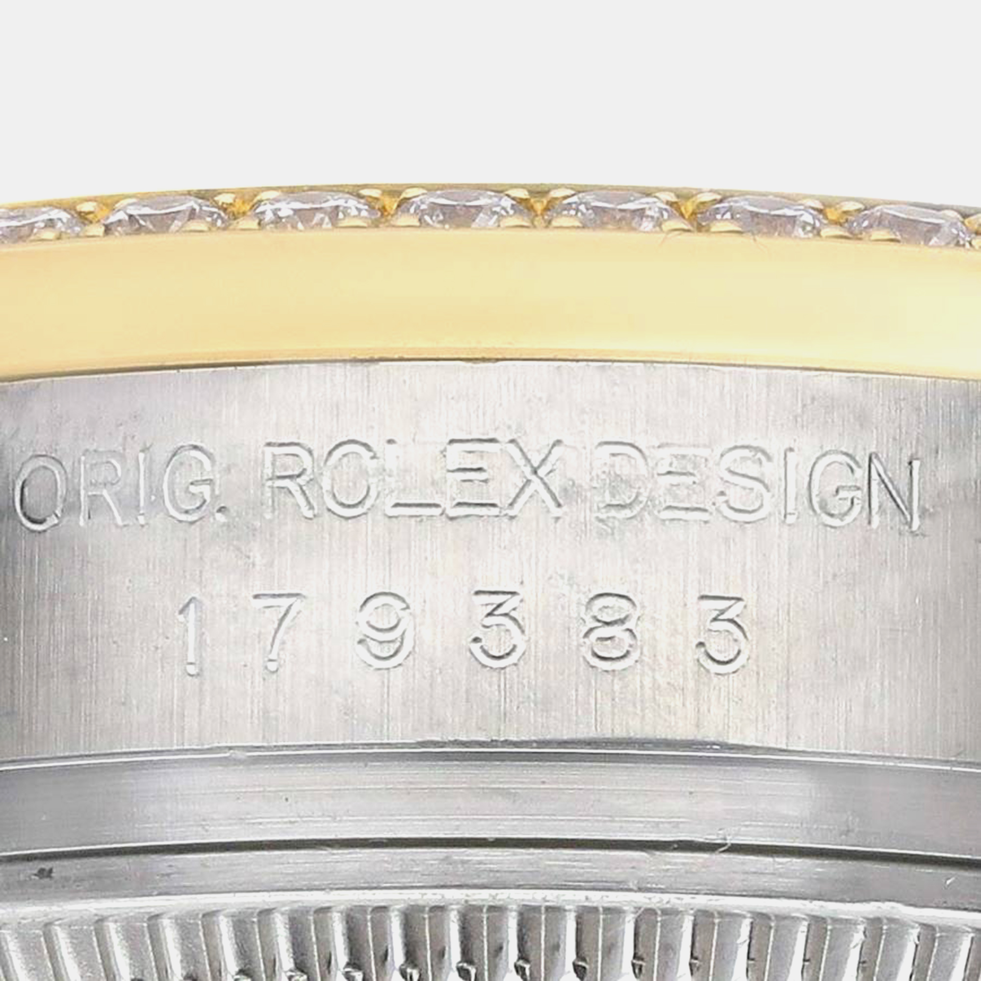 Rolex Datejust Steel Yellow Gold White Roman Dial Ladies Watch 179383 26 Mm