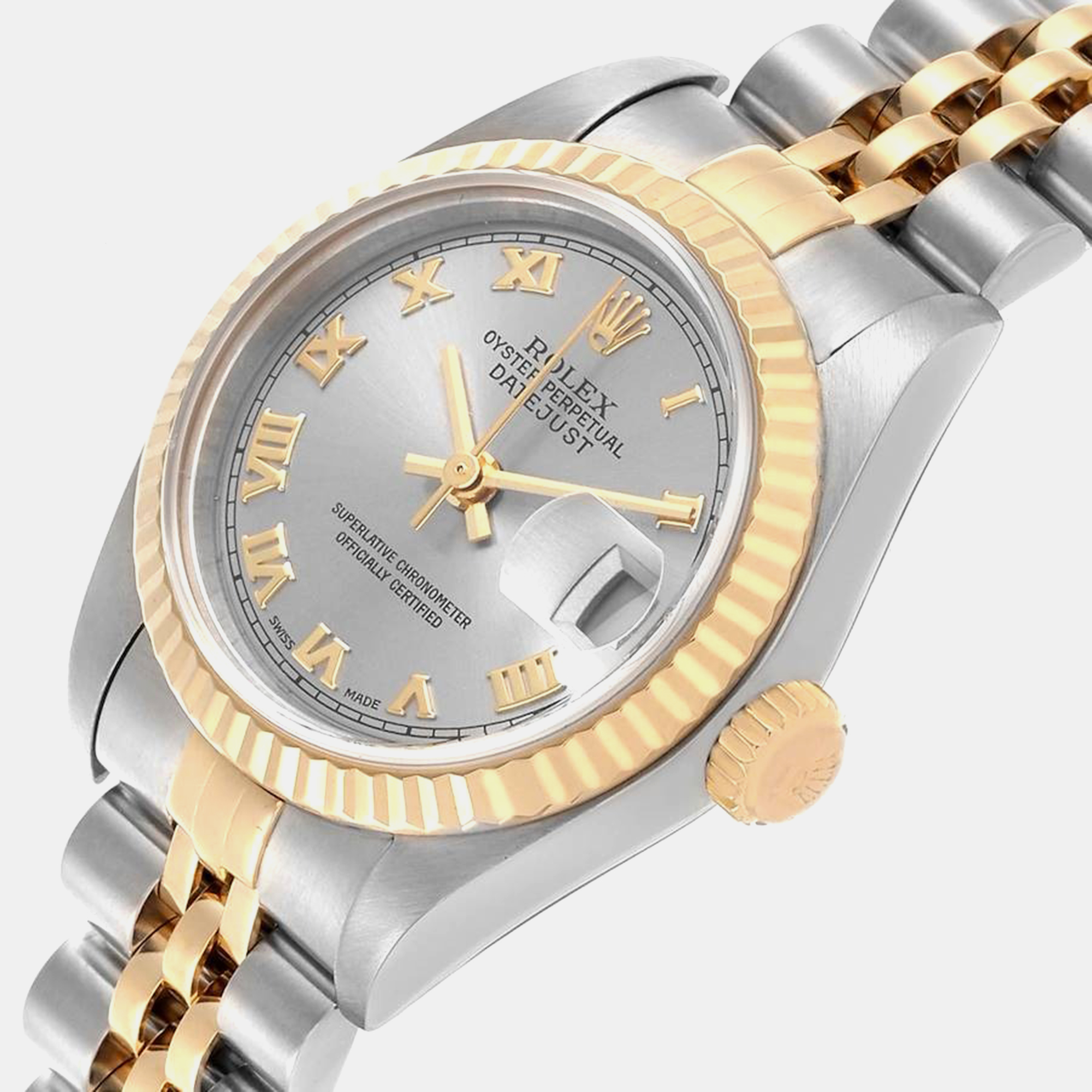 Rolex Datejust Steel Yellow Gold Silver Dial Ladies Watch 79173 26 Mm