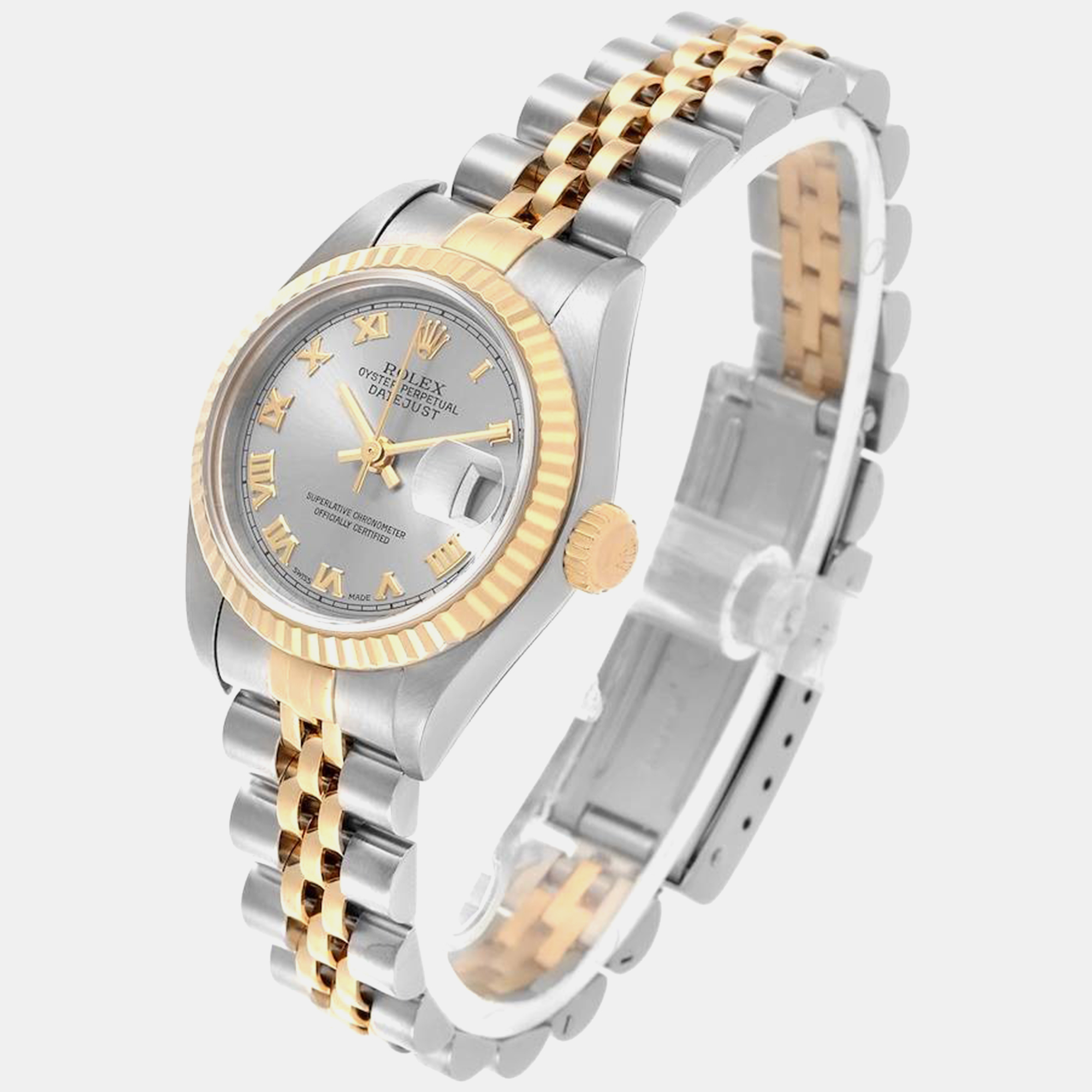 Rolex Datejust Steel Yellow Gold Silver Dial Ladies Watch 79173 26 Mm