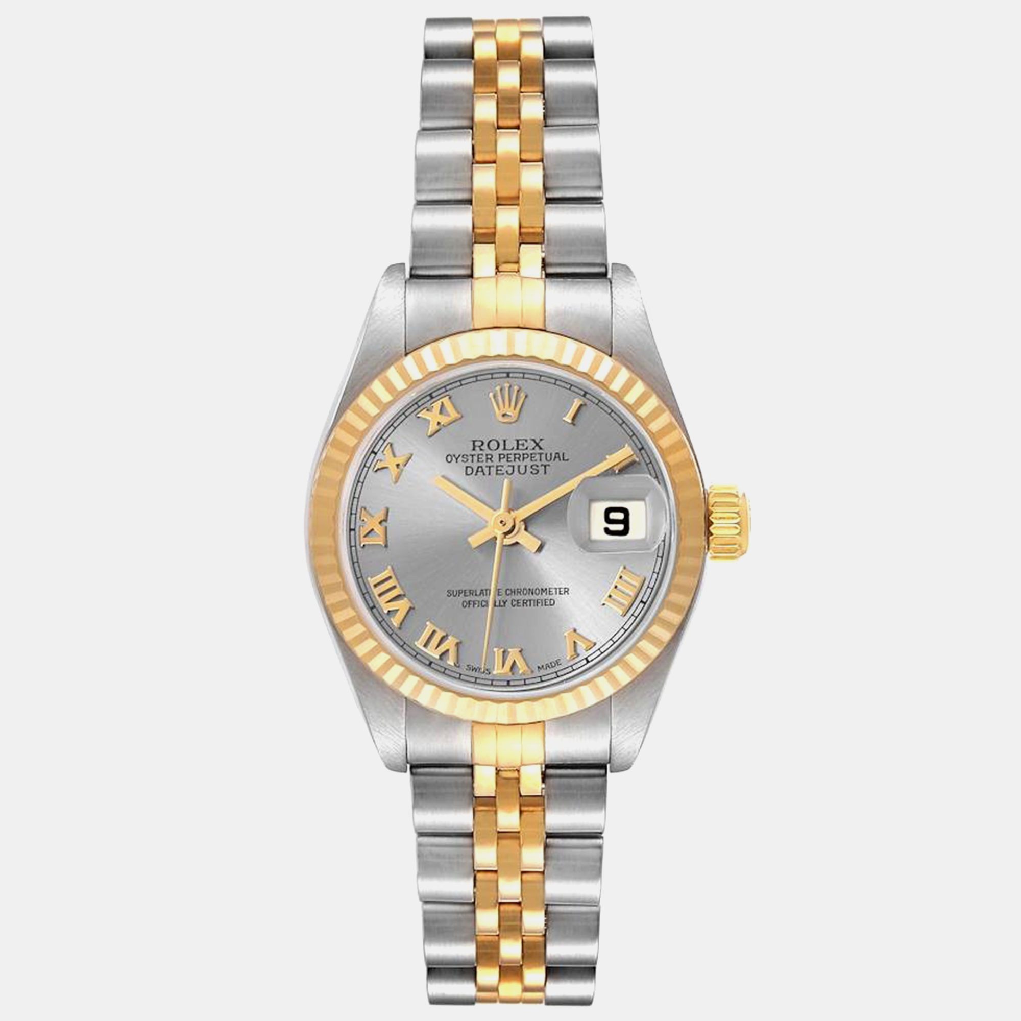 Rolex Datejust Steel Yellow Gold Silver Dial Ladies Watch 79173 26 Mm