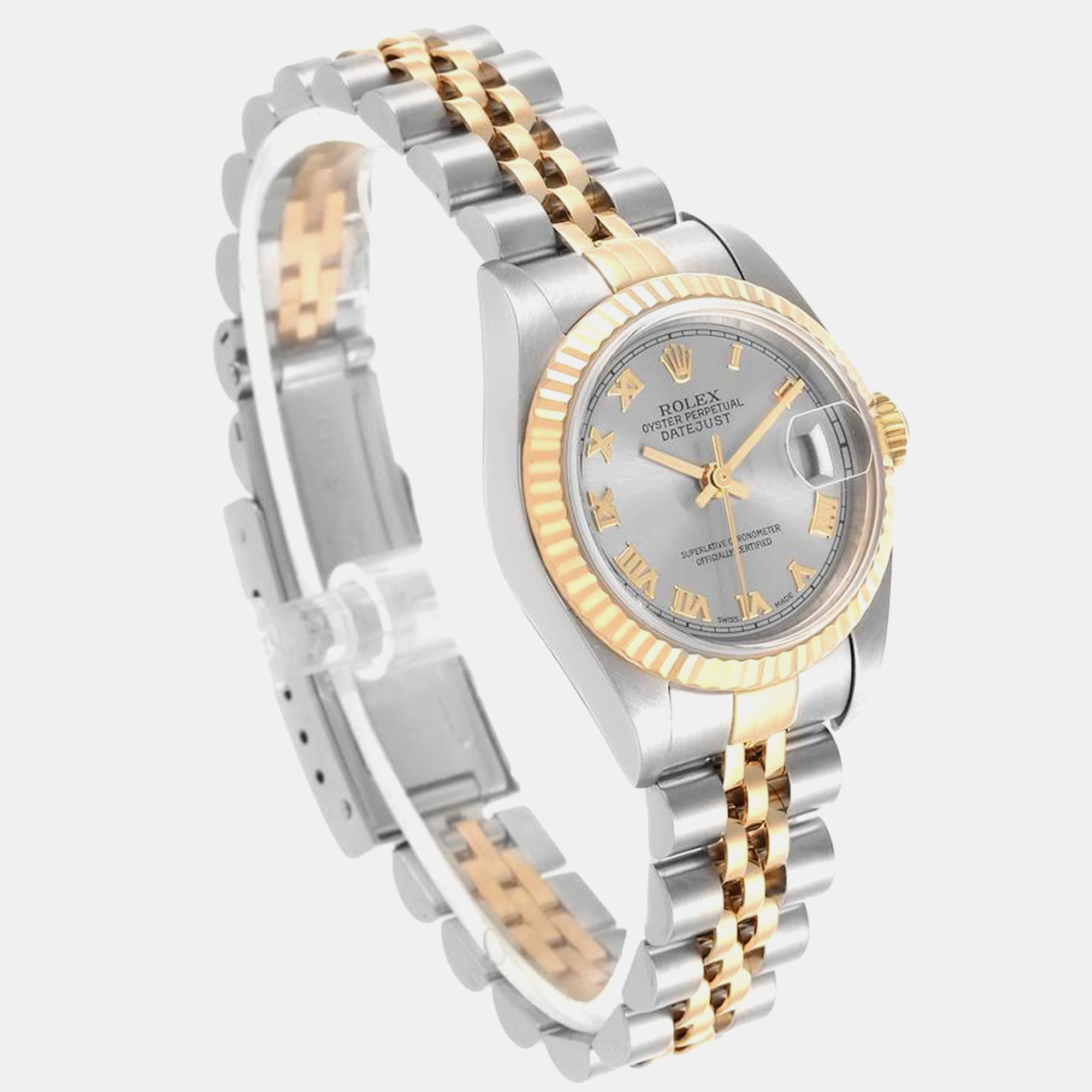 Rolex Datejust Steel Yellow Gold Silver Dial Ladies Watch 79173 26 Mm