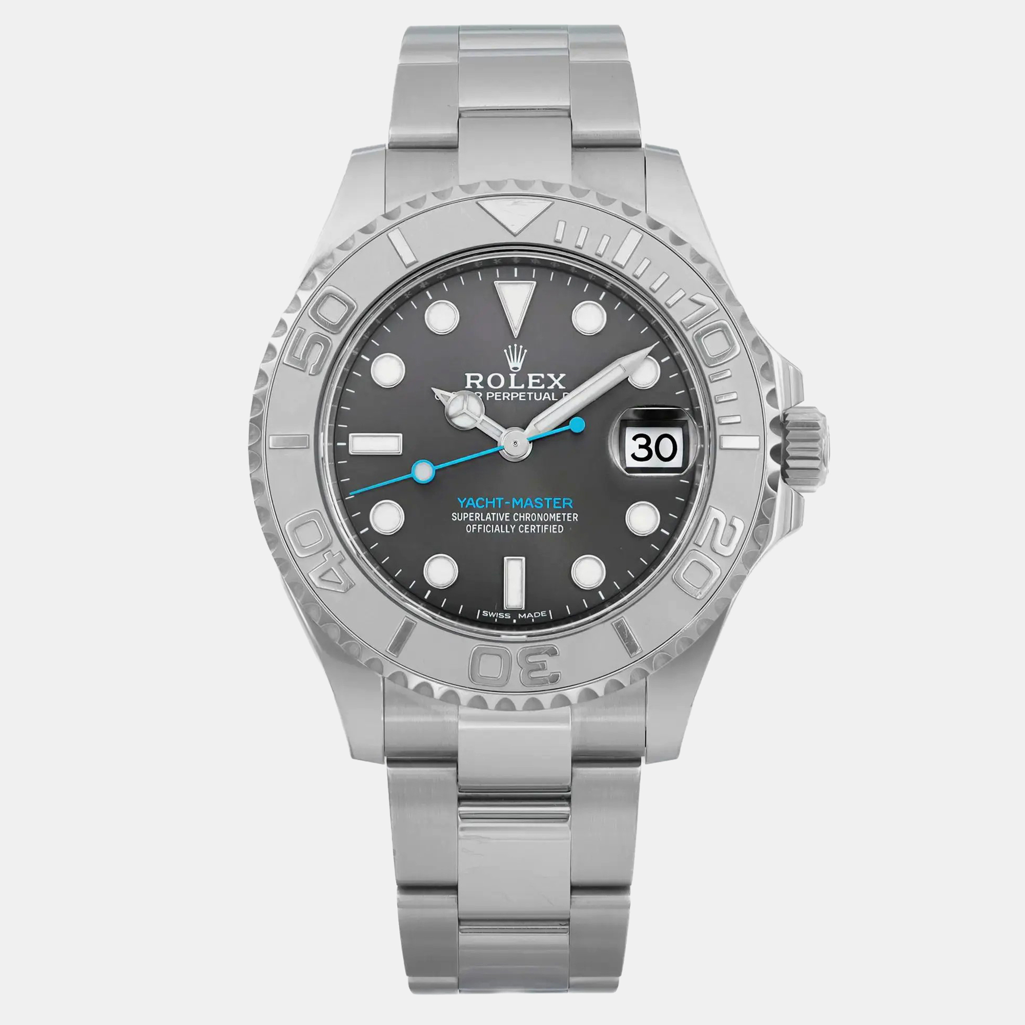 Rolex Rhodium Stainless Steel Yacht-Master 268622 Automatic Men's Wristwatch 37 mm, Grey
Rolex Rhodium Stainless Steel Yacht-Master 268622 Automatic Men's Wristwatch 37 mm, Grey