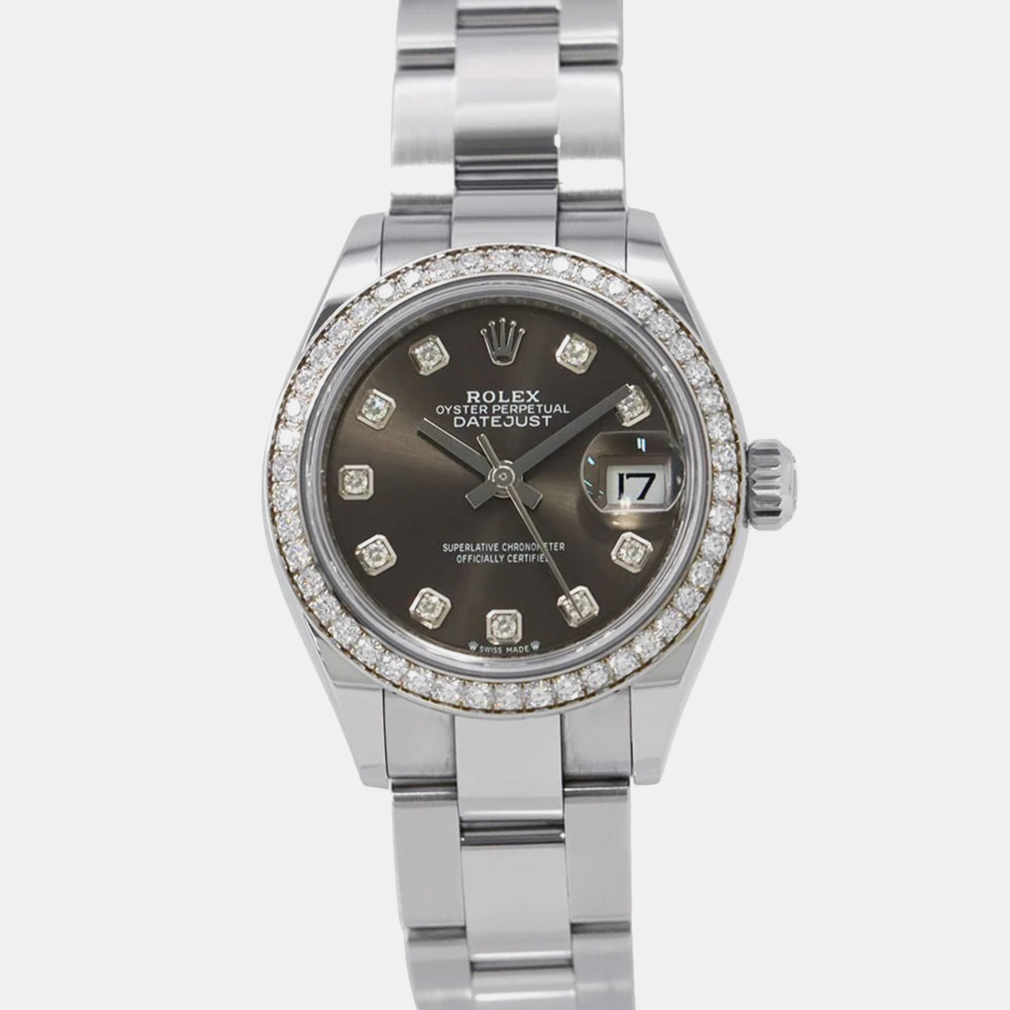 Rolex Grey Stainless Steel Diamond Lady Datejust 279384RBR Automatic Women's Wristwatch
Rolex Grey Stainless Steel Diamond Lady Datejust 279384RBR Automatic Women's Wristwatch