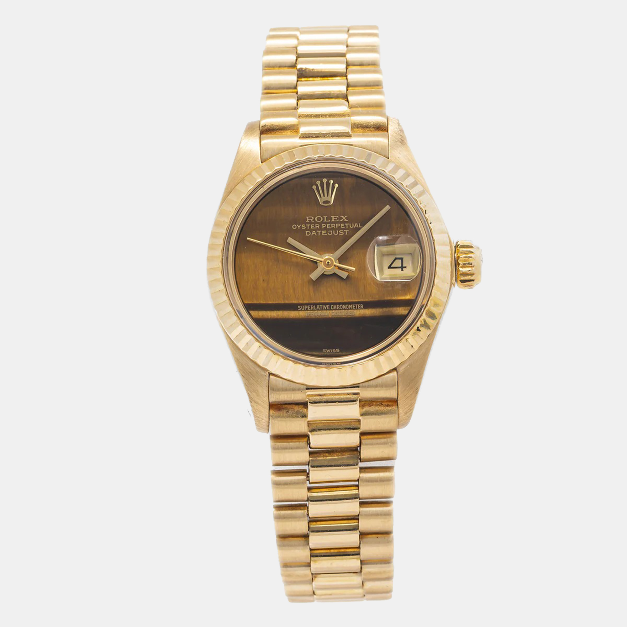 Rolex Datejust 6917 Brown Dial 18K Yellow Gold Automatic Women's Wristwatch 26 mm
Rolex Datejust 6917 Brown Dial 18K Yellow Gold Automatic Women's Wristwatch 26 mm