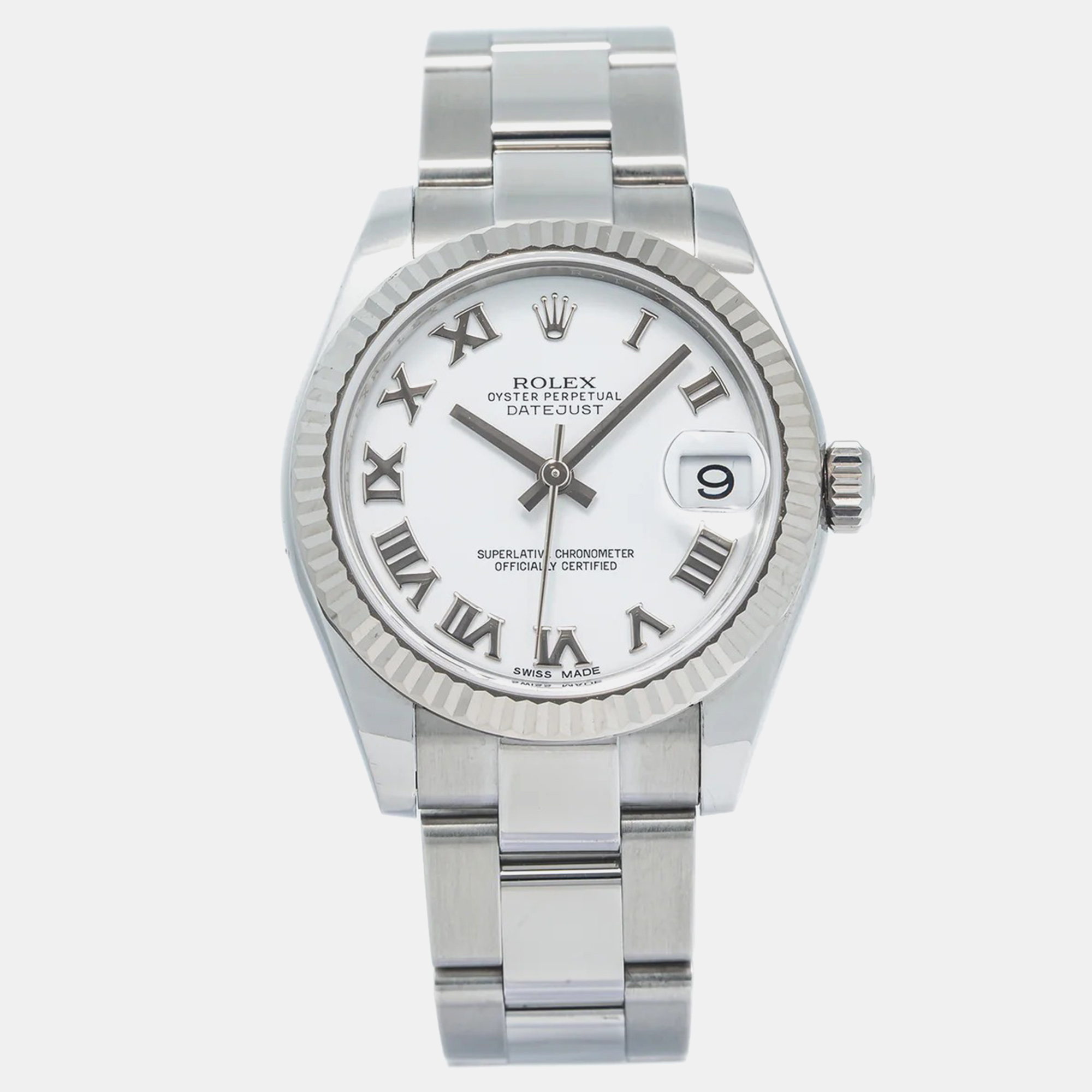 Rolex White Stainless Steel Datejust 178274 Automatic Women's Wristwatch
Rolex White Stainless Steel Datejust 178274 Automatic Women's Wristwatch