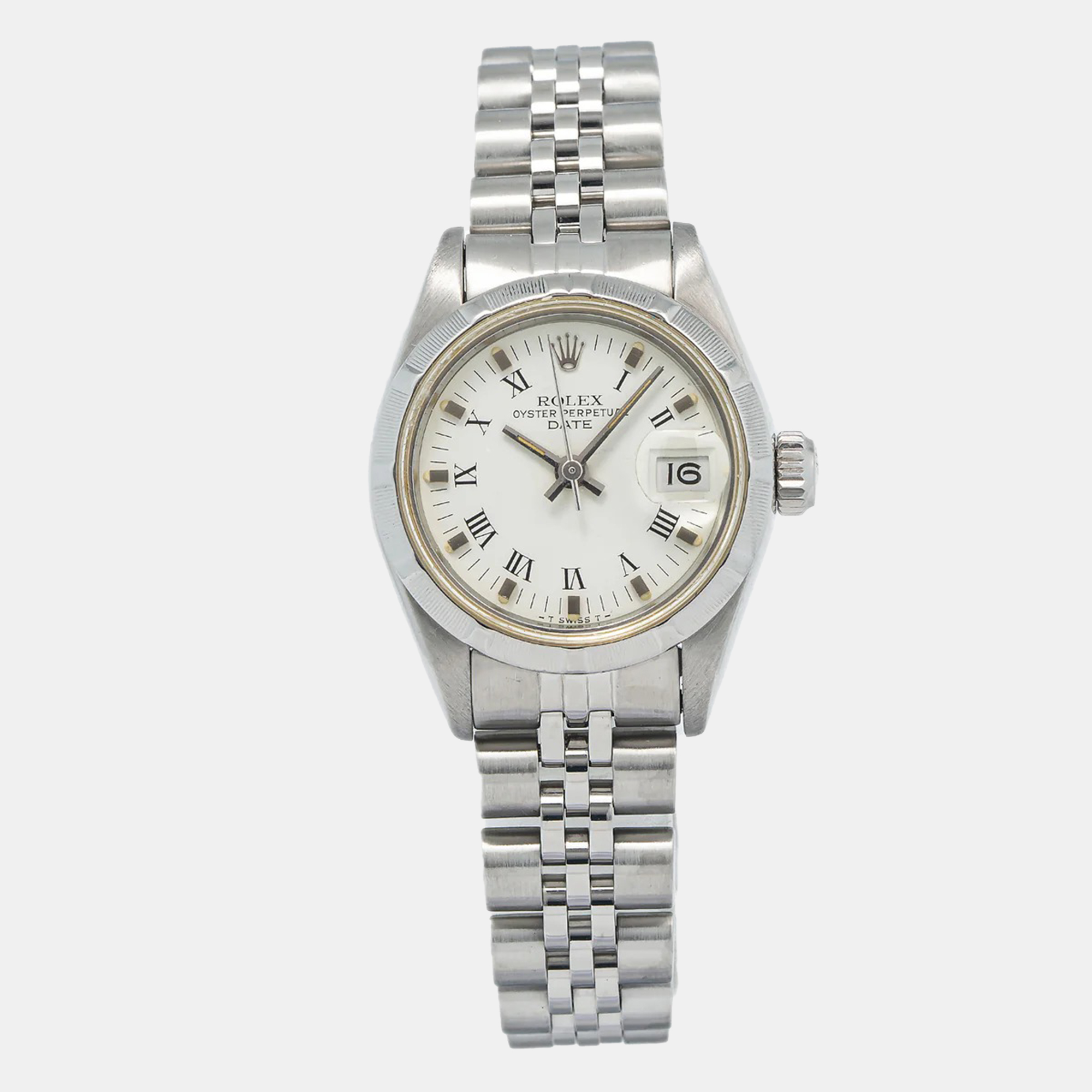 Rolex Oyster Perpetual Date 69190 Automatic White Stainless Steel Women's Wristwatch
Rolex Oyster Perpetual Date 69190 Automatic White Stainless Steel Women's Wristwatch