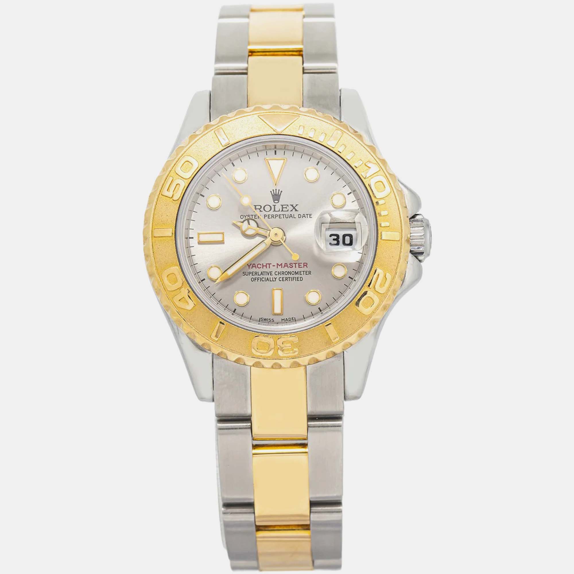 Rolex Silver Yacht-Master 169623 Automatic 18k Yellow Gold Stainless Steel Women's Wristwatch 29 mm
Rolex Silver Yacht-Master 169623 Automatic 18k Yellow Gold Stainless Steel Women's Wristwatch 29 mm