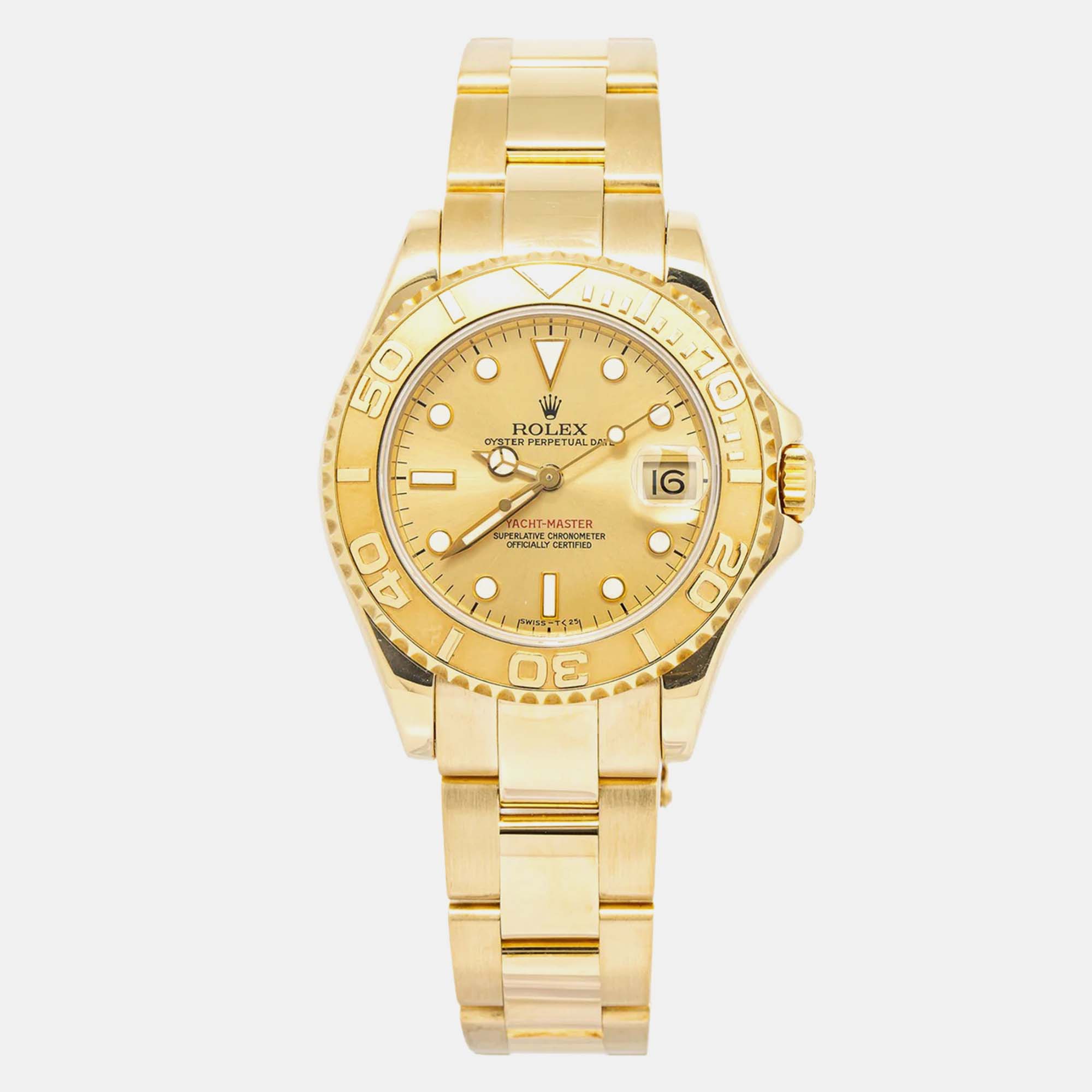 Rolex Yacht-Master 68628 Automatic Champagne 18K Yellow Gold Women's Wristwatch 35 mm
Rolex Yacht-Master 68628 Automatic Champagne 18K Yellow Gold Women's Wristwatch 35 mm