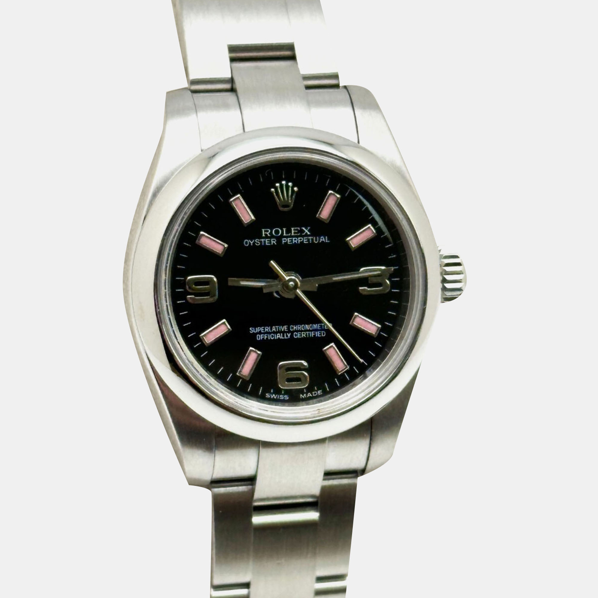 Rolex Oyster Perpetual 176200 Automatic Black Stainless Steel Women's Wristwatch 26 mm
Rolex Oyster Perpetual 176200 Automatic Black Stainless Steel Women's Wristwatch 26 mm