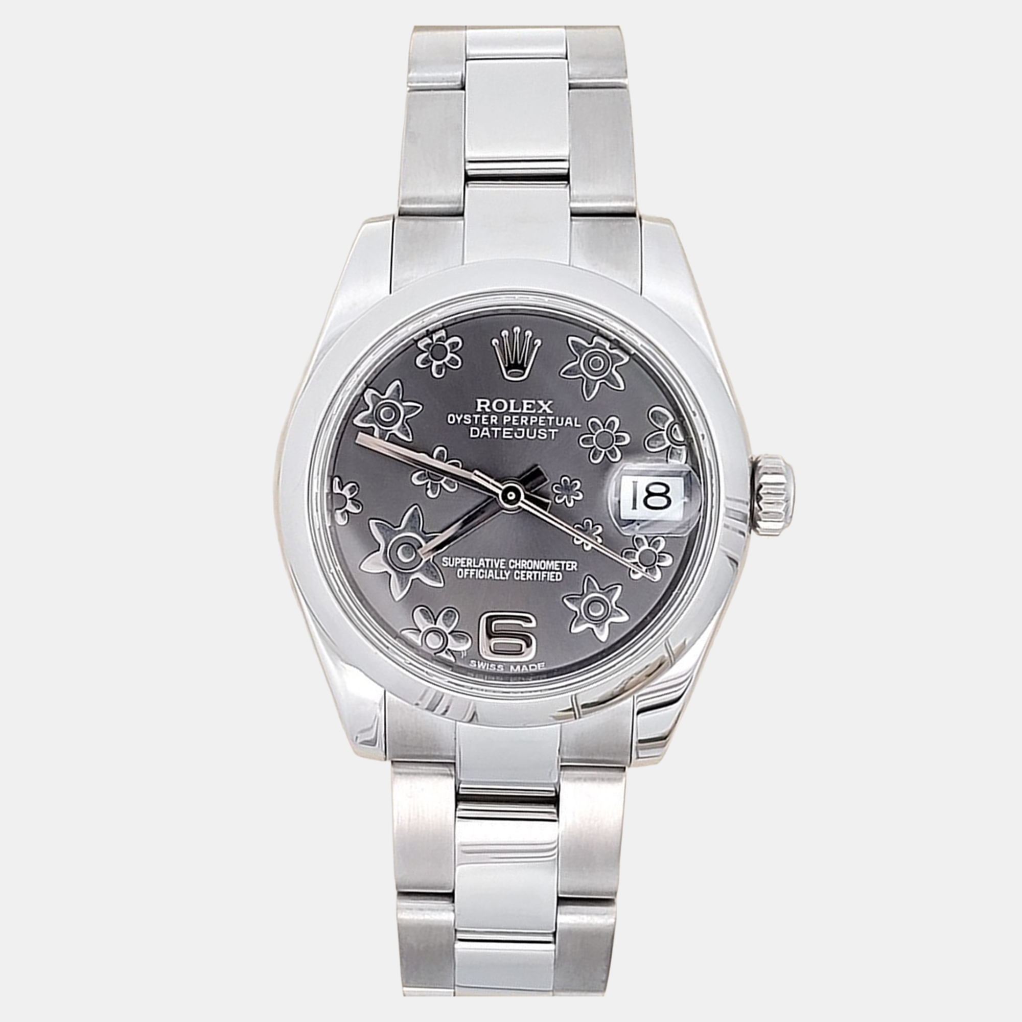 Rolex Datejust 178240 Automatic Grey Floral Stainless Steel Women's Wristwatch 31 mm 
Rolex Datejust 178240 Automatic Grey Floral Stainless Steel Women's Wristwatch 31 mm