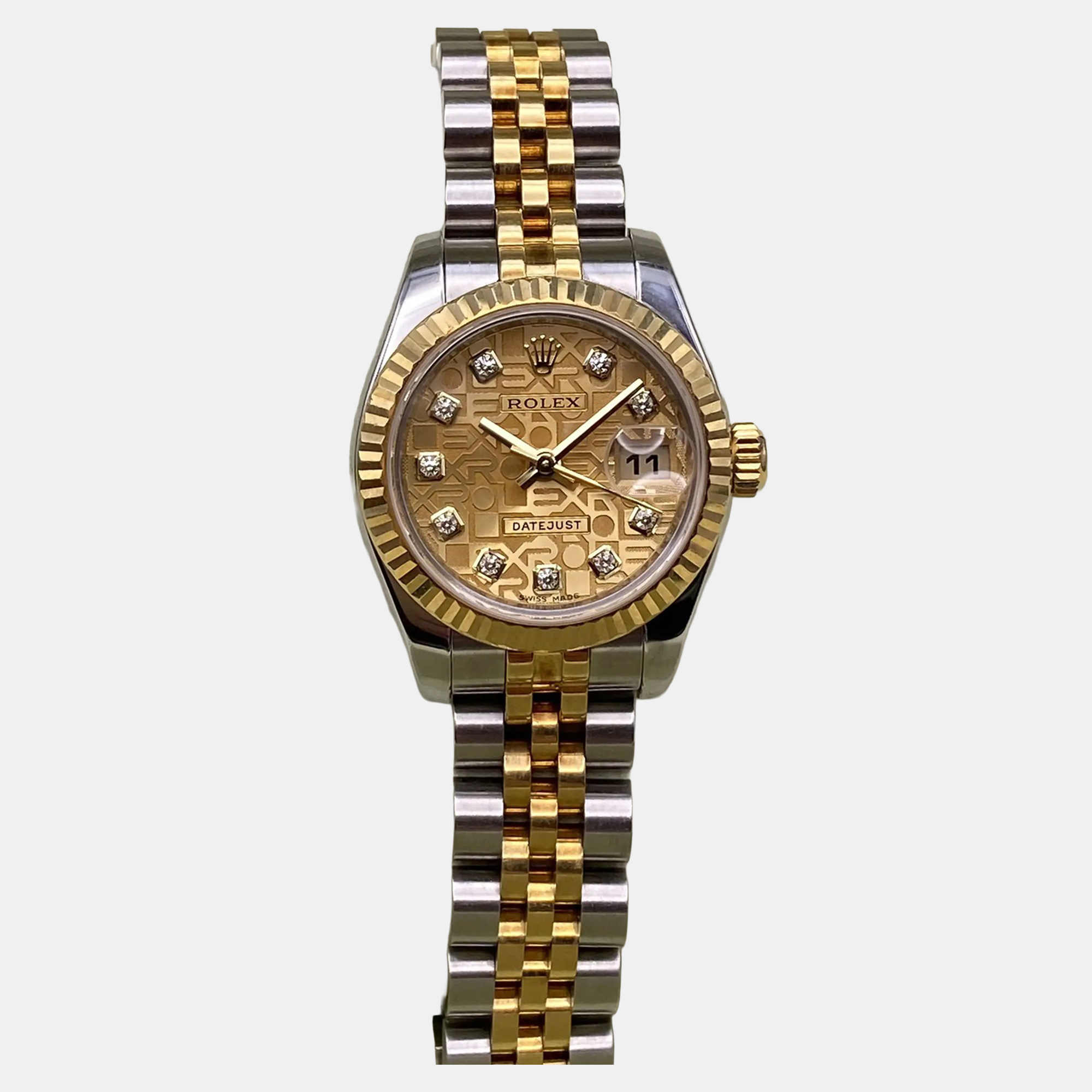 Rolex Datejust 179173 Automatic Champagne Diamond Dial Stainless Steel 18k Yellow Gold Women's Wristwatch
Rolex Datejust 179173 Automatic Champagne Diamond Dial Stainless Steel 18k Yellow Gold Women's Wristwatch