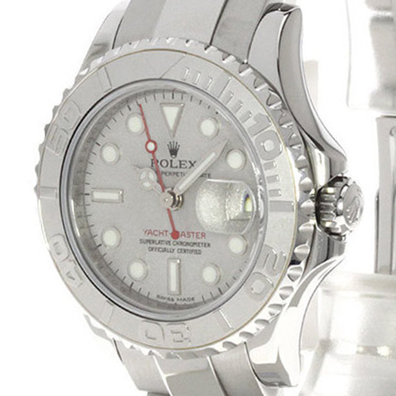 Rolex Grey Platinum and Stainless Steel Yacht-Master Women's Wristwatch
Rolex Grey Platinum and Stainless Steel Yacht-Master Women's Wristwatch