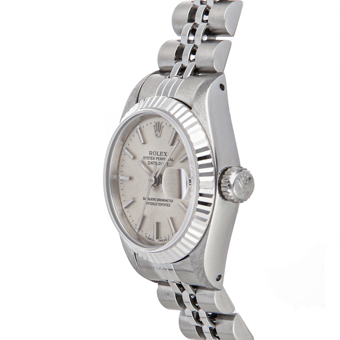 Rolex Silver 18K White Gold And Stainless Steel Datejust 69174 Women's Wristwatch 26 MM
Rolex Silver 18K White Gold And Stainless Steel Datejust 69174 Women's Wristwatch 26 MM