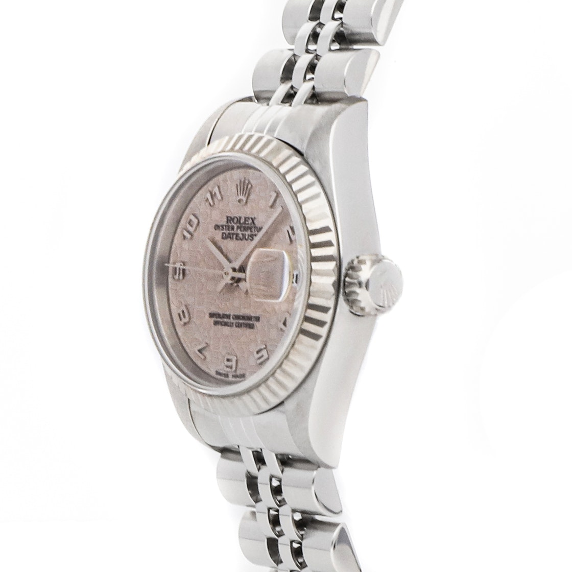 Rolex Silver 18K White Gold And Stainless Steel Datejust 69174 Women's Wristwatch 26 MM
Rolex Silver 18K White Gold And Stainless Steel Datejust 69174 Women's Wristwatch 26 MM