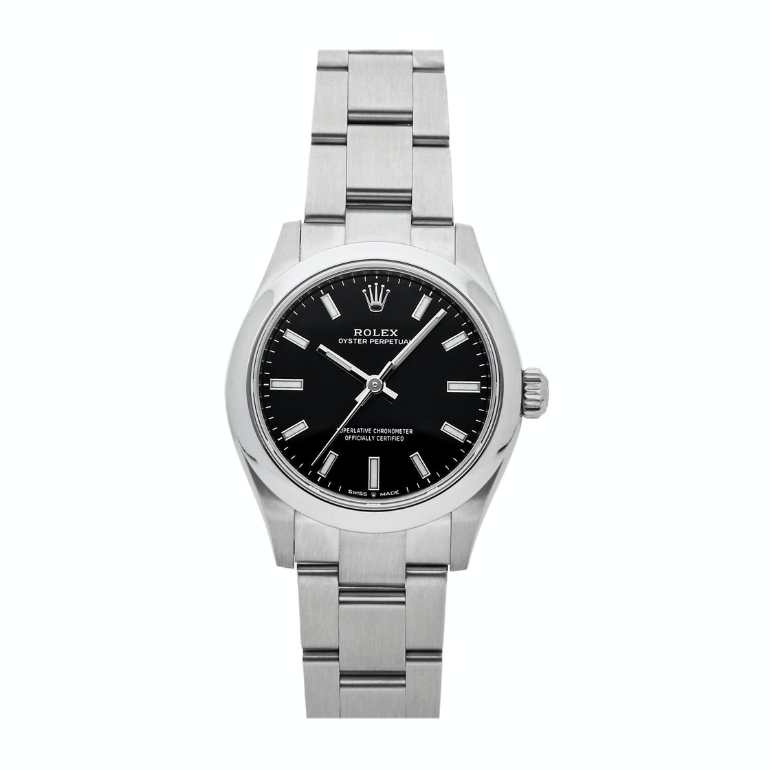 Rolex Black Stainless Steel Oyster Perpetual 277200 Women's Wristwatch 31 MM