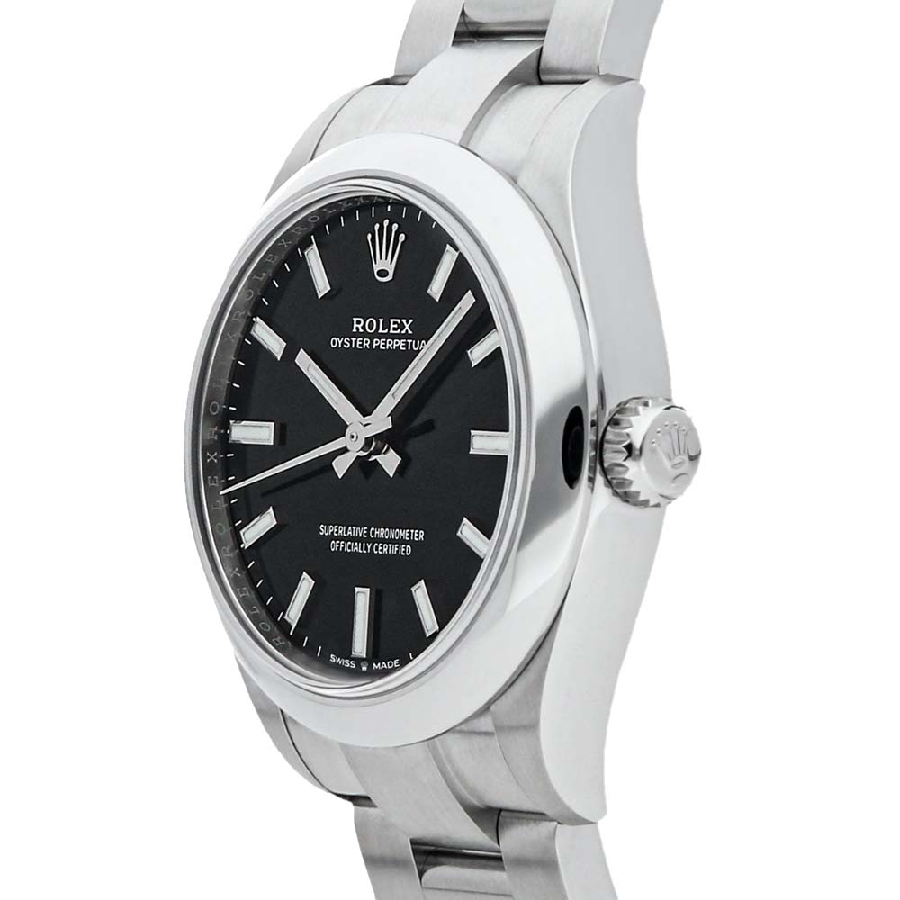 Rolex Black Stainless Steel Oyster Perpetual 277200 Women's Wristwatch 31 MM
Rolex Black Stainless Steel Oyster Perpetual 277200 Women's Wristwatch 31 MM