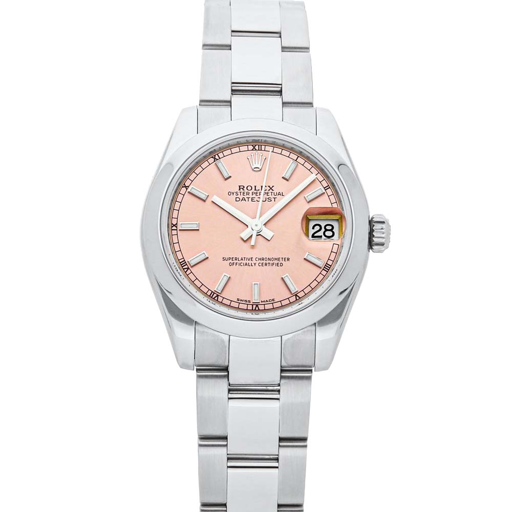 Rolex Pink Stainless Steel Datejust 178240 Women's Wristwatch 31 MM