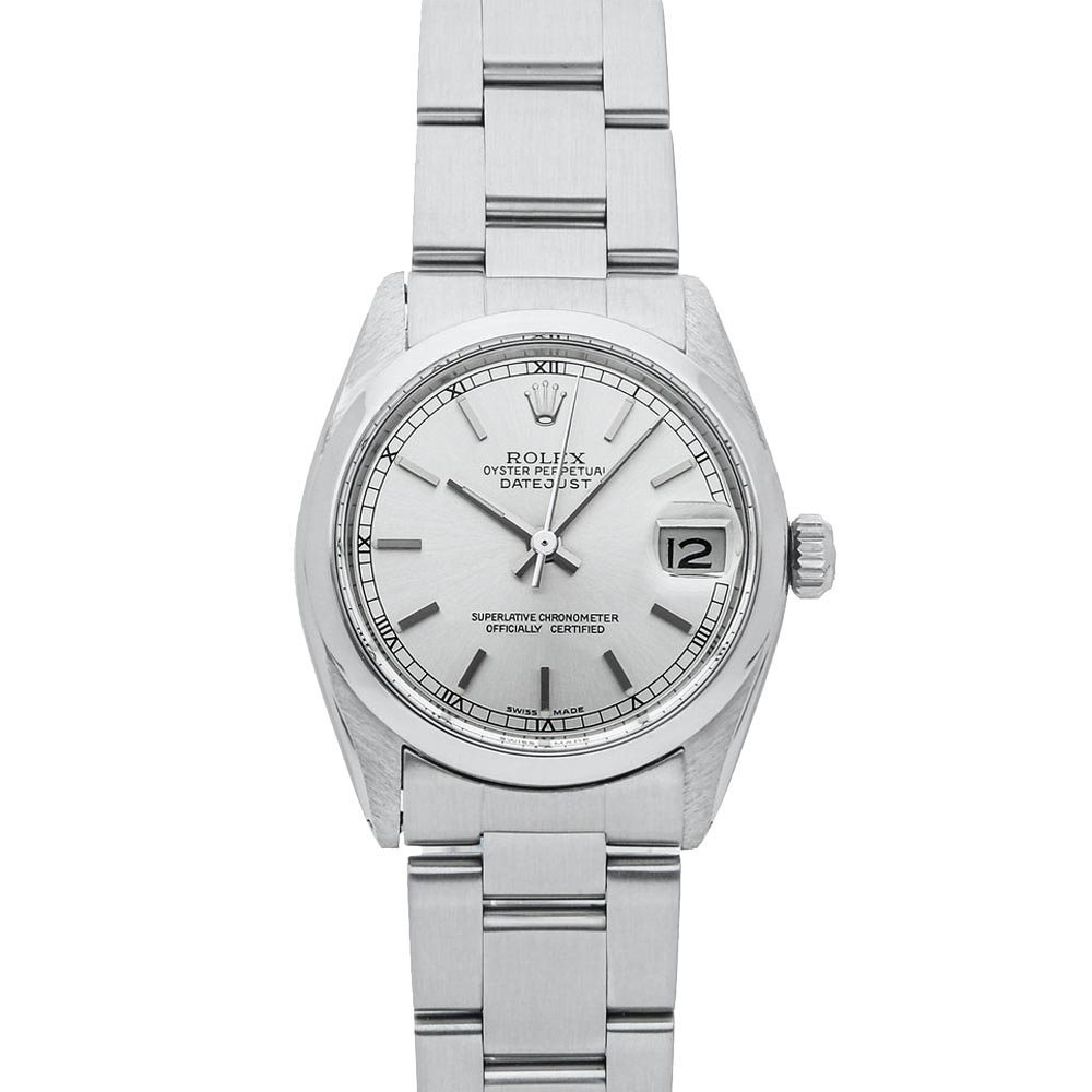 Rolex Silver Stainless Steel Datejust 6824 Women's Wristwatch 31 MM