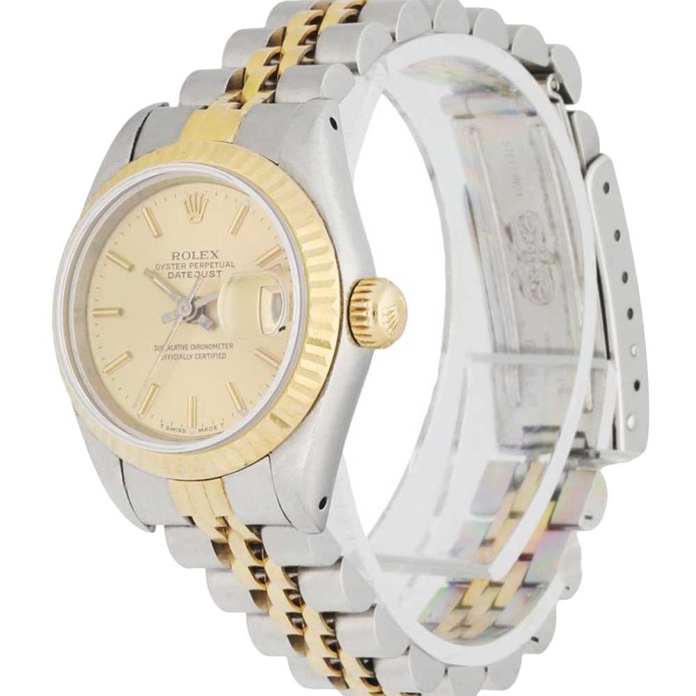Rolex Champagne 18K Yellow Gold And Stainless Steel Datejust 69173 Women's Wristwatch 26 MM
Rolex Champagne 18K Yellow Gold And Stainless Steel Datejust 69173 Women's Wristwatch 26 MM
