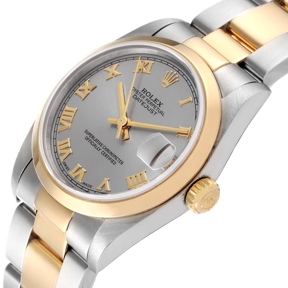 Rolex Grey 18K Yellow Gold And Stainless Steel Datejust 78243 Women's Wristwatch 31 MM
Rolex Grey 18K Yellow Gold And Stainless Steel Datejust 78243 Women's Wristwatch 31 MM