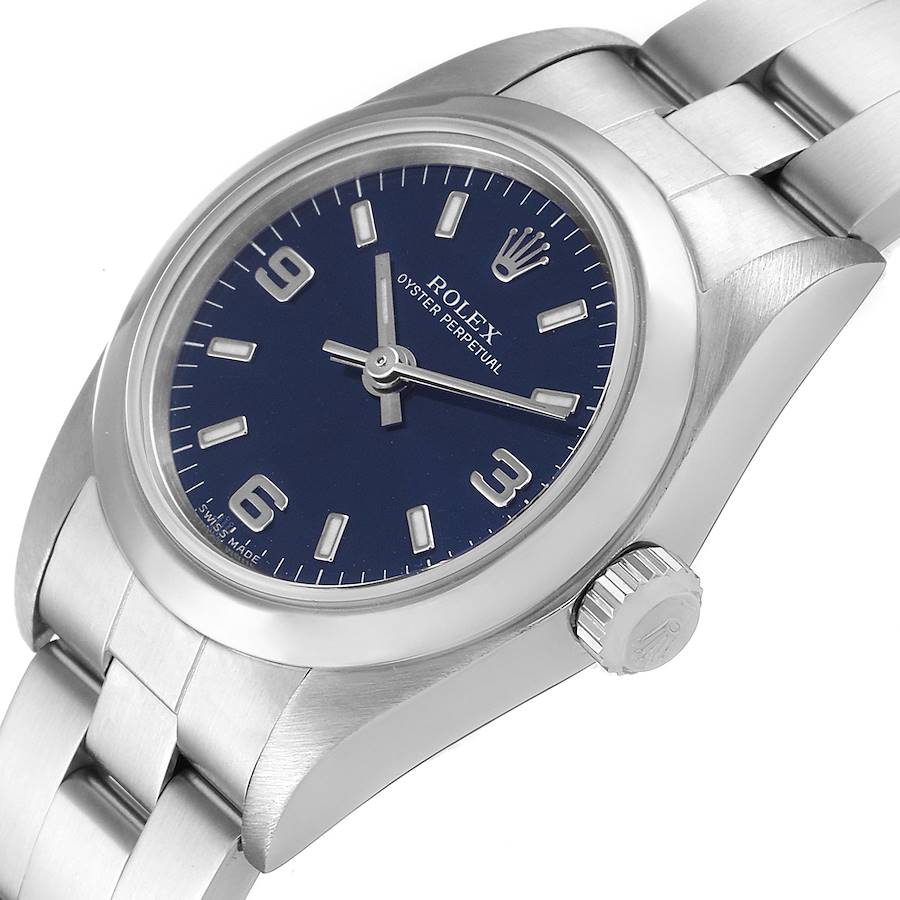 Rolex Blue Stainless Steel Oyster Perpetual 76080 Women's Wristwatch 24 MM
Rolex Blue Stainless Steel Oyster Perpetual 76080 Women's Wristwatch 24 MM