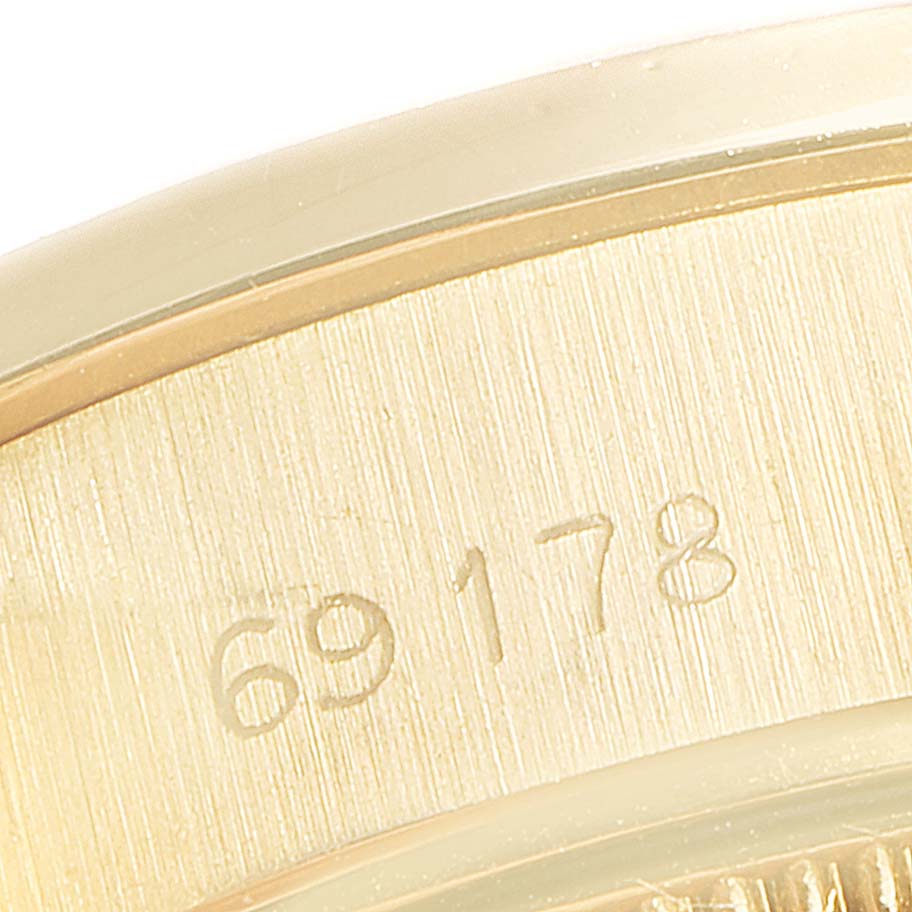 Rolex Champagne Diamonds 18K Yellow Gold President Datejust 69178 Women's Wristwatch 26 MM7