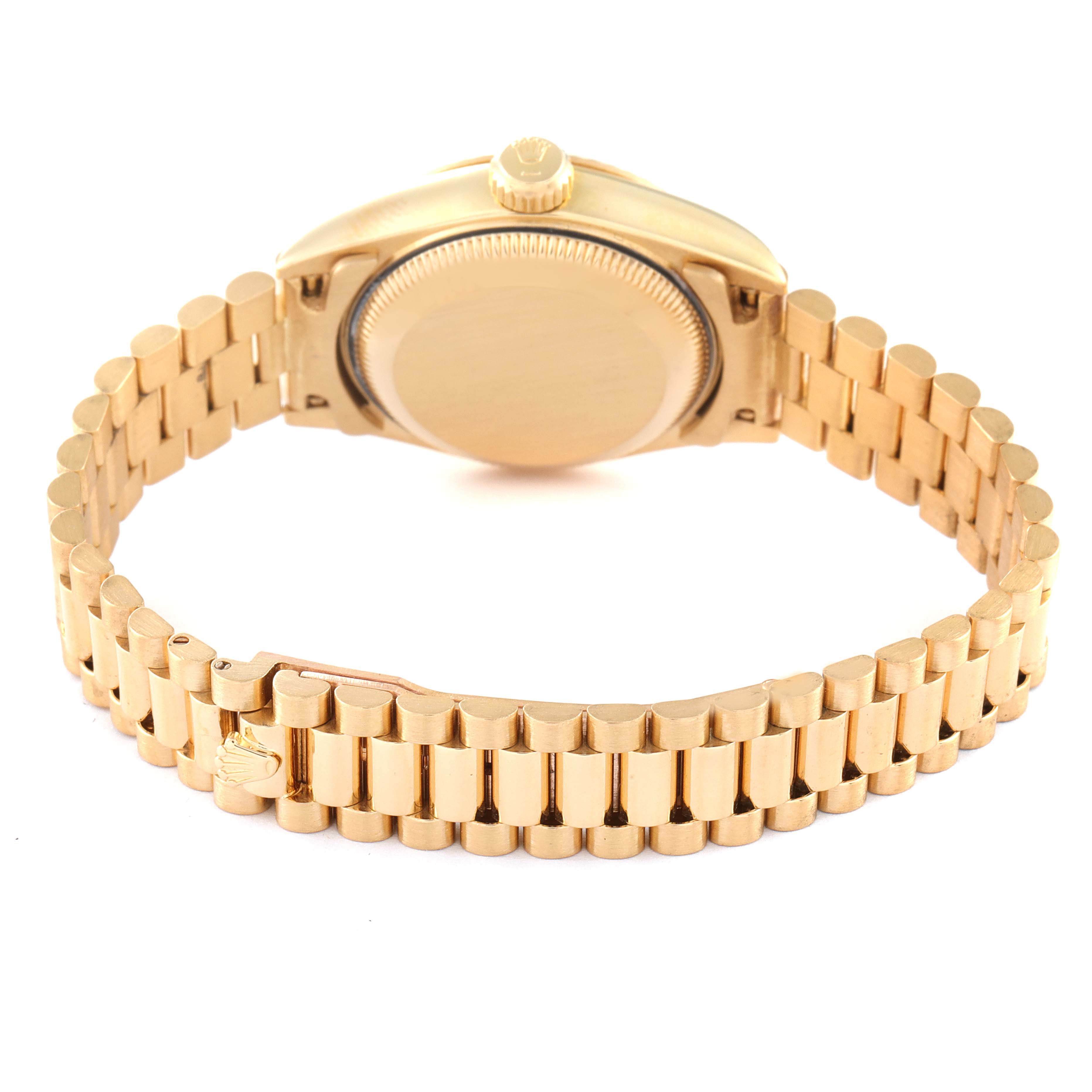 Rolex Champagne Diamonds 18K Yellow Gold President Datejust 69178 Women's Wristwatch 26 MM3