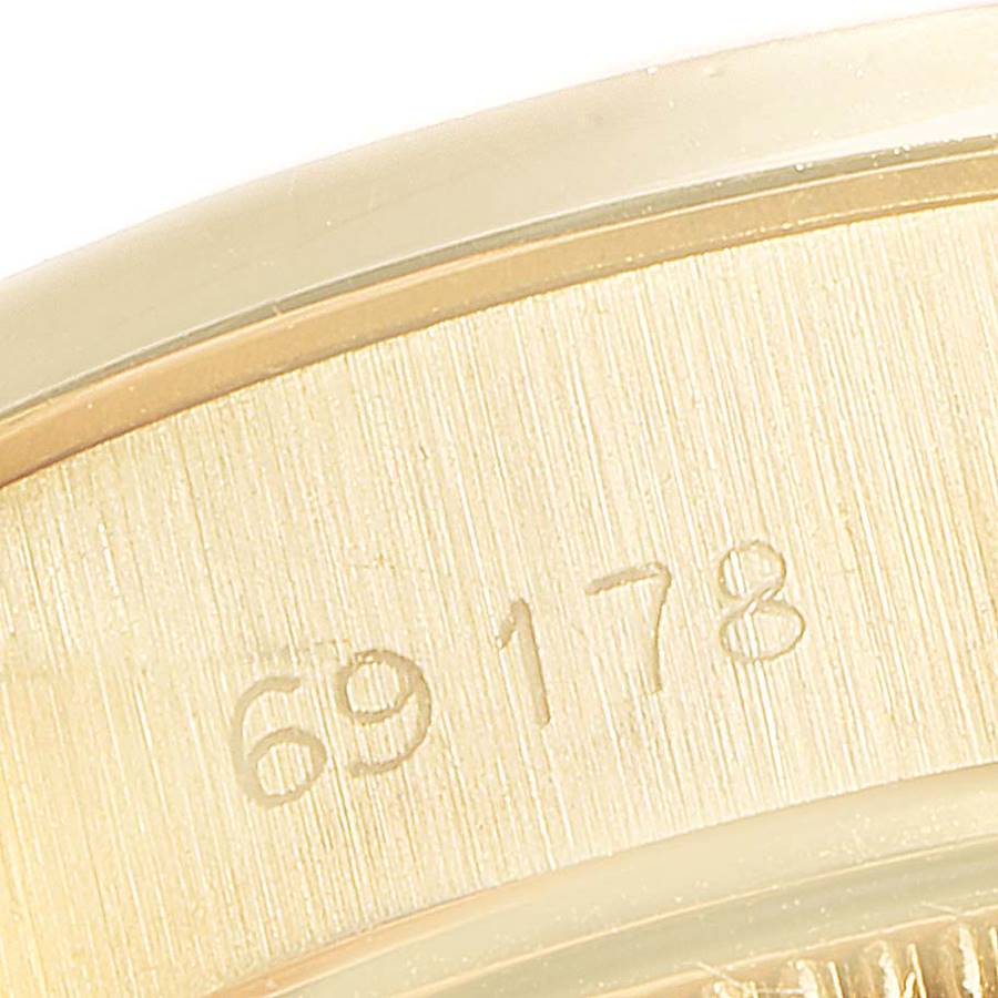 Rolex Champagne Diamonds 18K Yellow Gold President Datejust 69178 Women's Wristwatch 26 MM8