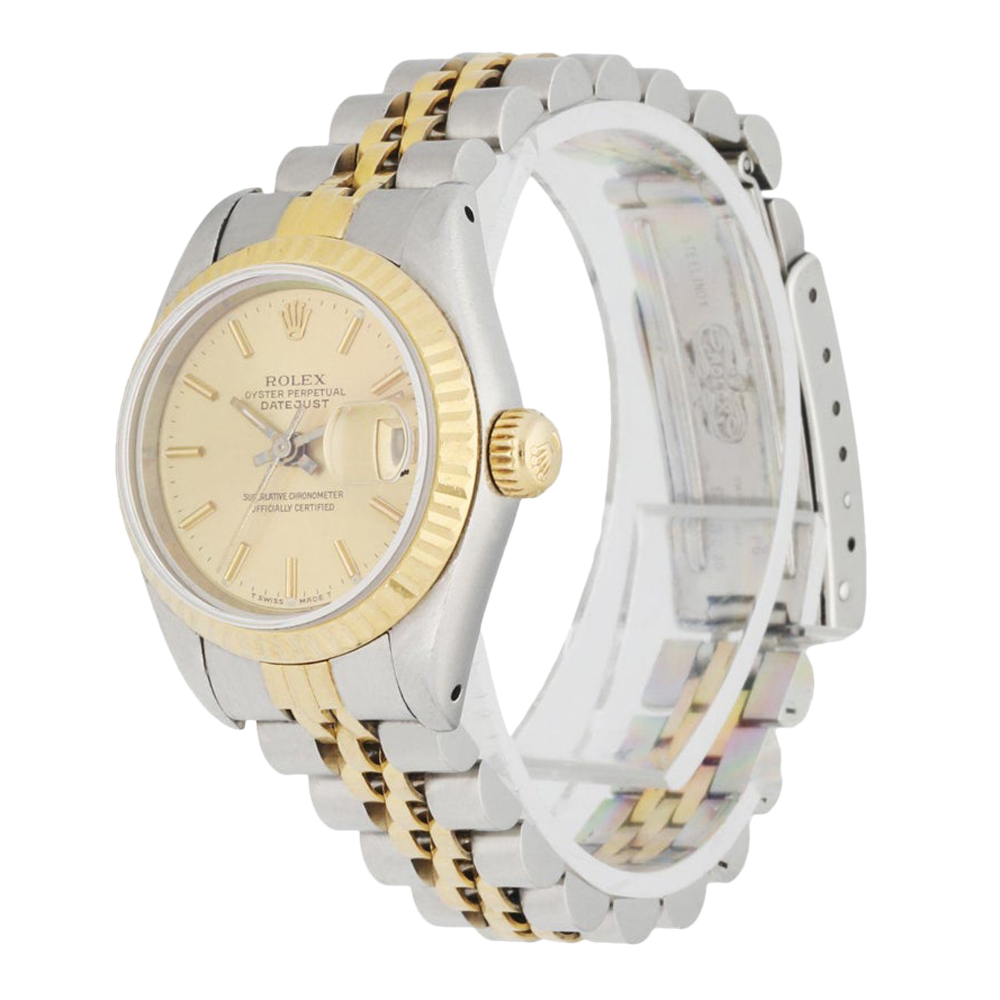 Rolex Champagne 18K Yellow Gold And Stainless Steel Datejust 69173 Women's Wristwatch 26 MM
Rolex Champagne 18K Yellow Gold And Stainless Steel Datejust 69173 Women's Wristwatch 26 MM