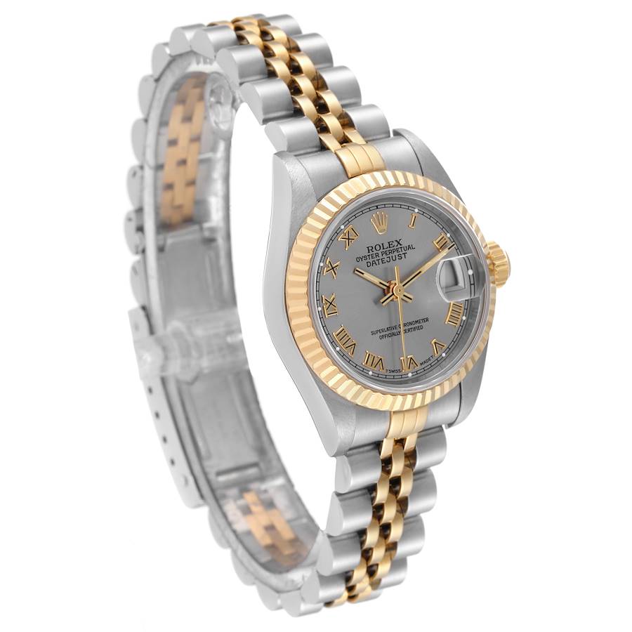 Rolex Grey 18k Yellow Gold And Stainless Steel Datejust 69173 Automatic Women's Wristwatch 26 Mm
