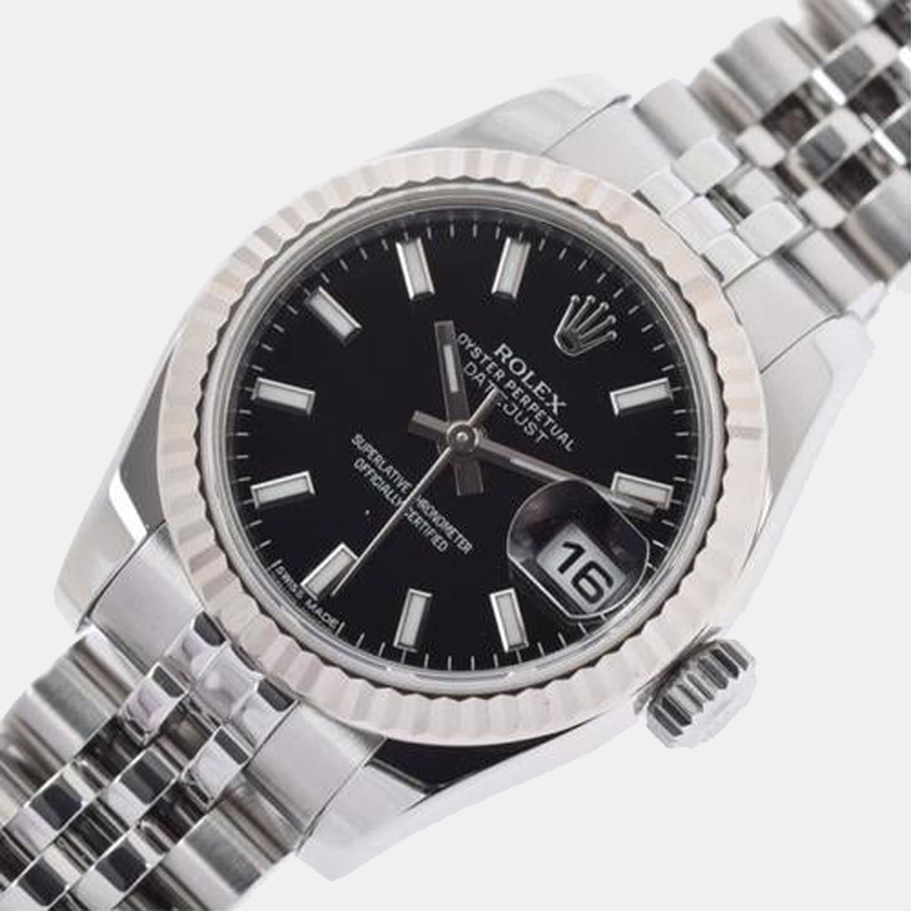 Rolex Black Stainless Steel Datejust 179174 Automatic Women's Wristwatch 26 mm
Rolex Black Stainless Steel Datejust 179174 Automatic Women's Wristwatch 26 mm