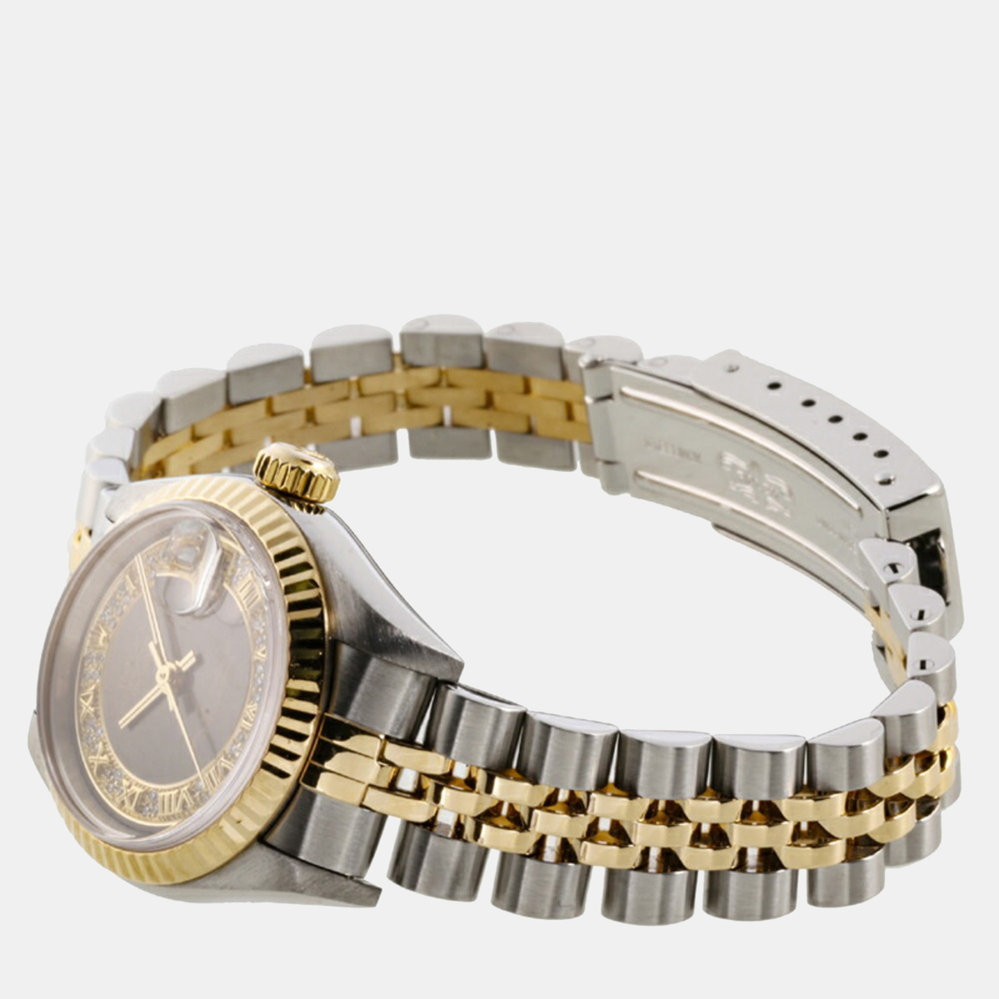Rolex Grey 18K Yellow Gold And Stainless Steel Datejust 79173MR Automatic Women's Wristwatch 26 mm
Rolex Grey 18K Yellow Gold And Stainless Steel Datejust 79173MR Automatic Women's Wristwatch 26 mm