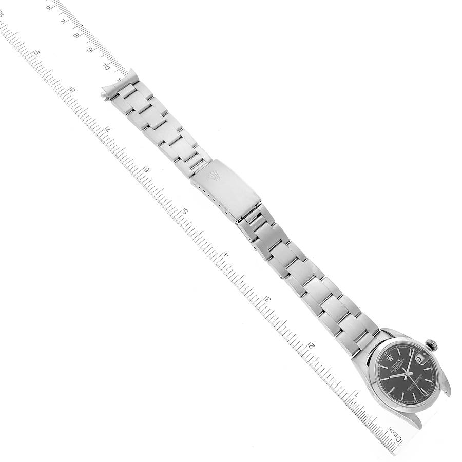 Rolex Black Stainless Steel Datejust 78240 Women's Wristwatch 31 Mm