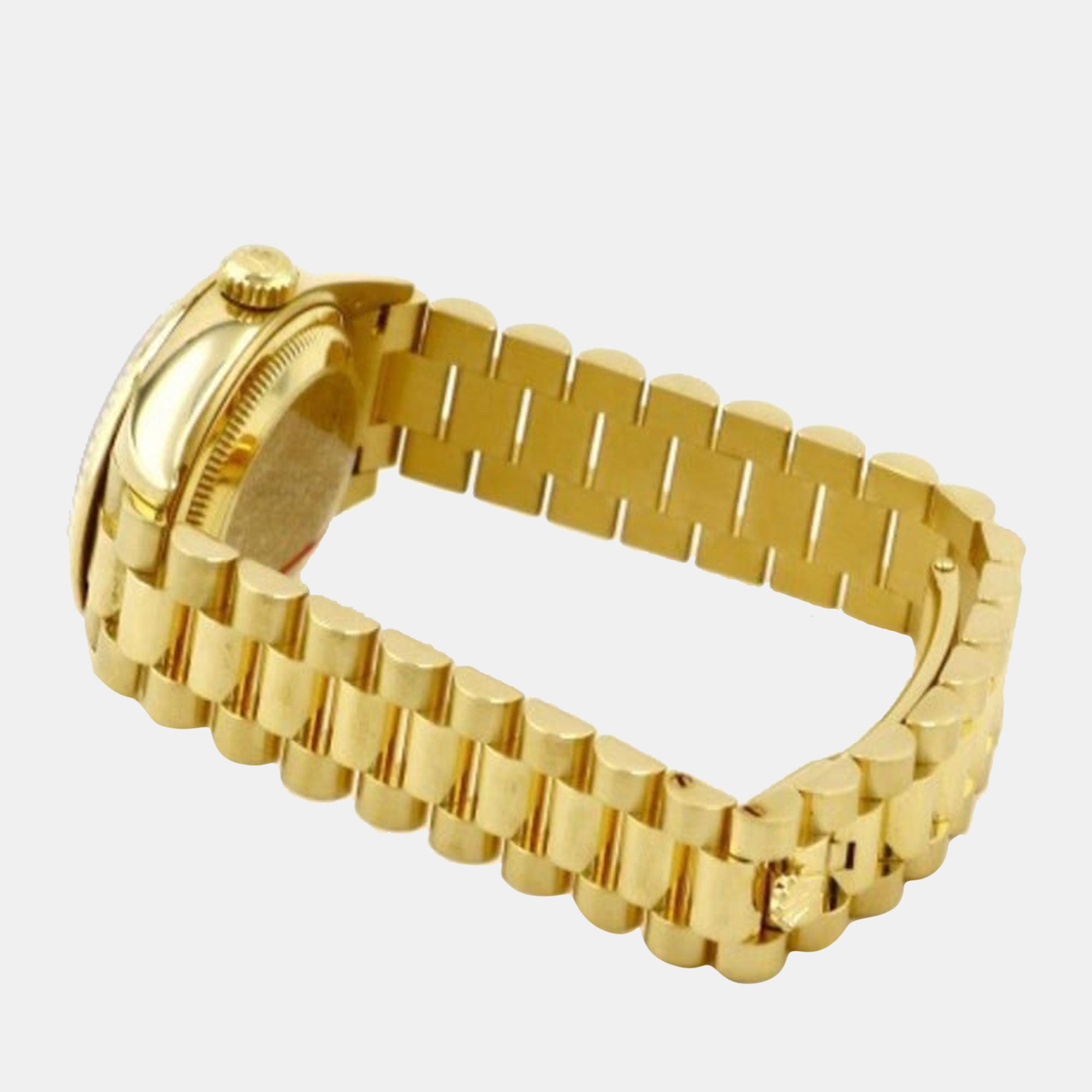 Rolex Champagne Diamond 18k Yellow Gold Datejust 279178 Automatic Women's Wristwatch 28 Mm