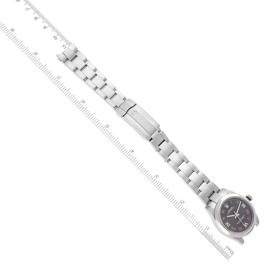 Rolex Grey Stainless Steel Oyster Perpetual 177200 Women's Wristwatch 31 Mm