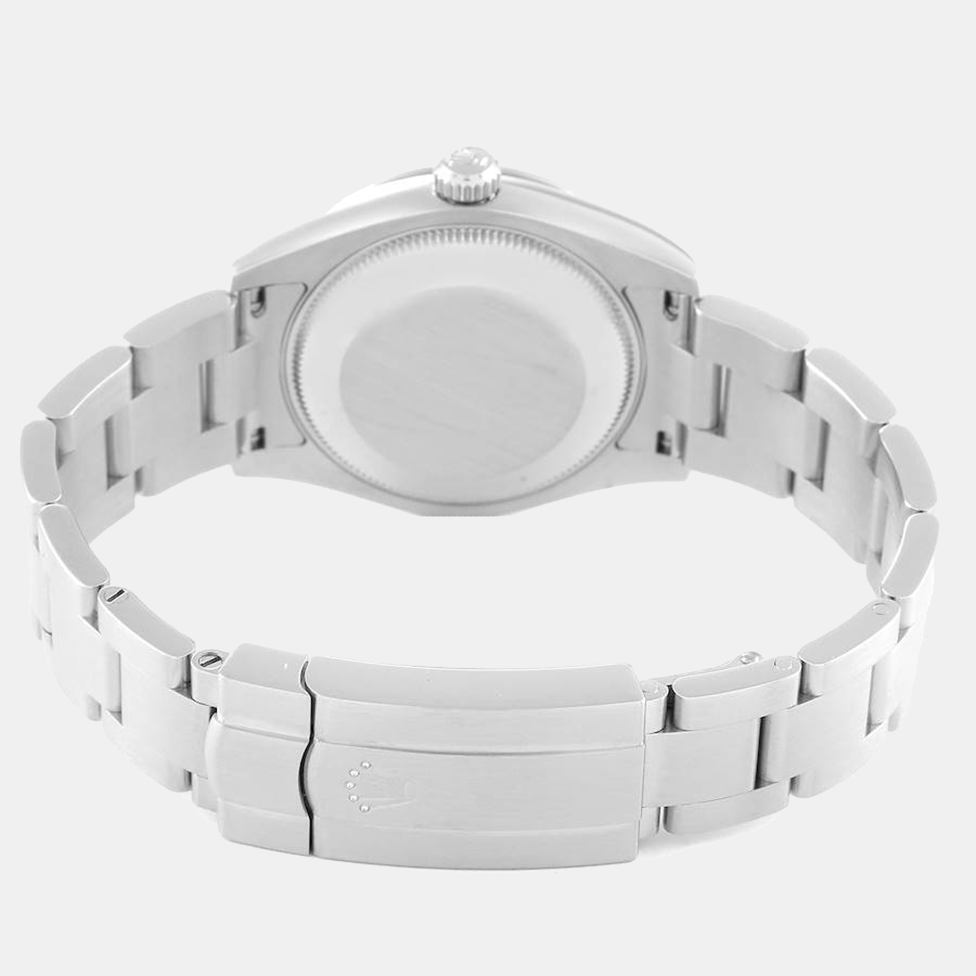 Rolex White Stainless Steel Oyster Perpetual 177200 Women's Wristwatch 31 Mm