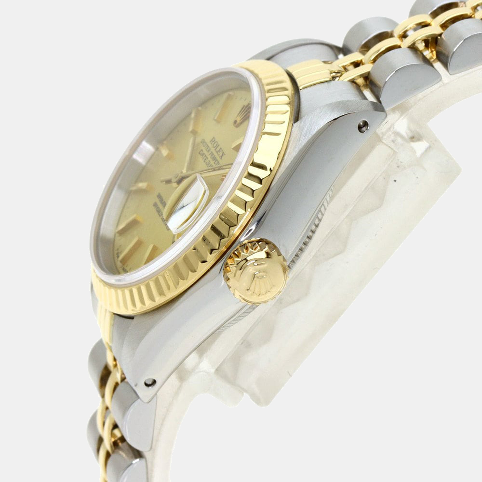 Rolex Champagne 18K Yellow Gold And Stainless Steel Datejust 69173 Women's Wristwatch 26 mm
Rolex Champagne 18K Yellow Gold And Stainless Steel Datejust 69173 Women's Wristwatch 26 mm