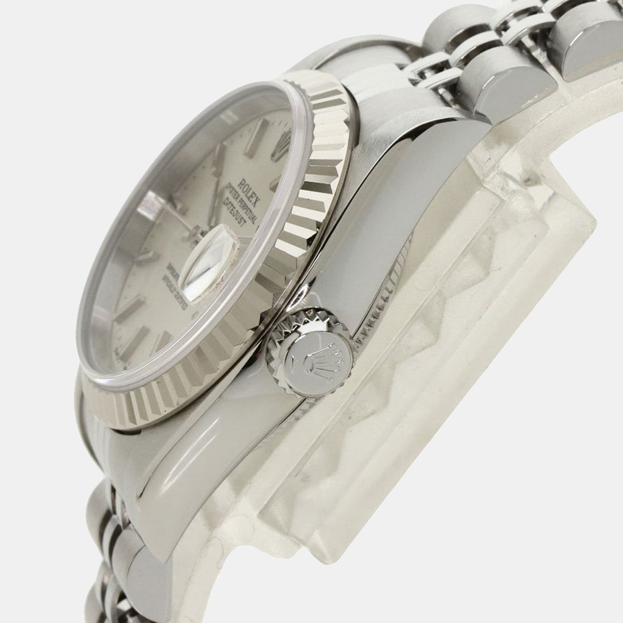 Rolex Silver 18K White Gold And Stainless Steel Datejust 79174 Women's Wristwatch 26 mm
Rolex Silver 18K White Gold And Stainless Steel Datejust 79174 Women's Wristwatch 26 mm