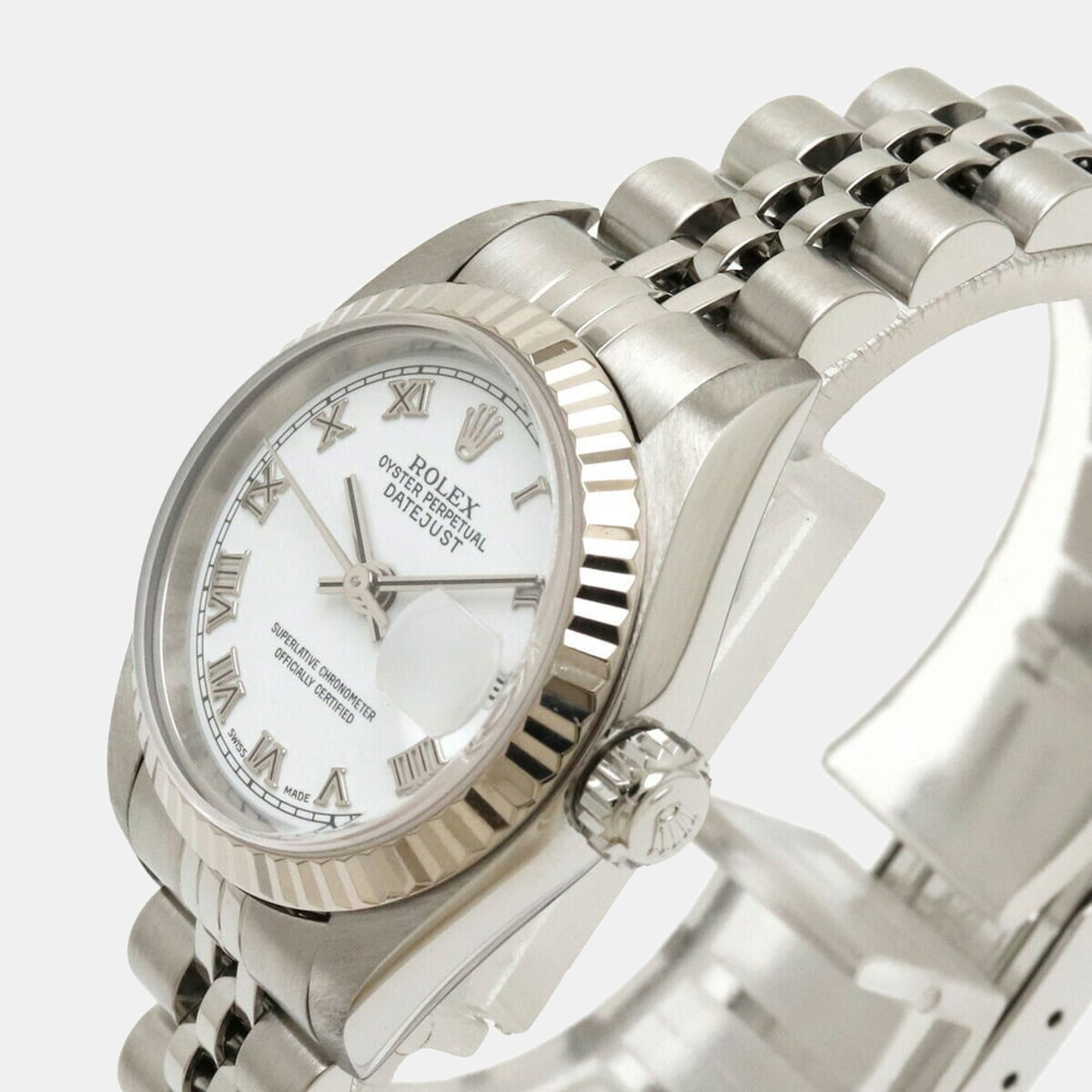 Rolex White 18K White Gold And Stainless Steel Datejust 79174 Women's Wristwatch 26 mm
Rolex White 18K White Gold And Stainless Steel Datejust 79174 Women's Wristwatch 26 mm