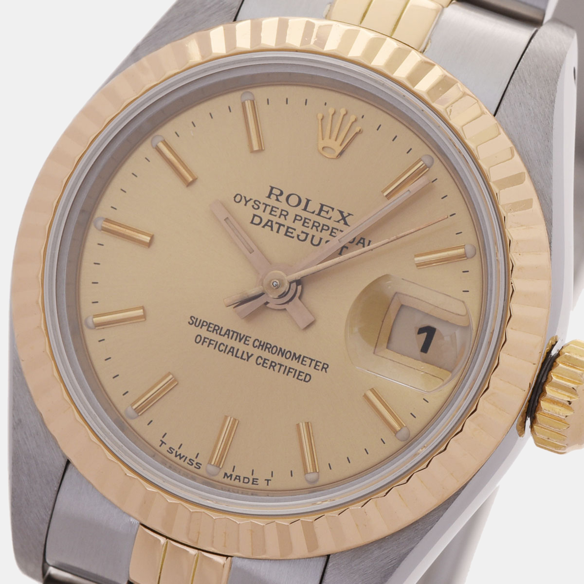 Rolex Champagne 18K Yellow Gold And Stainless Steel Datejust 69173 Women's Wristwatch 26 mm
Rolex Champagne 18K Yellow Gold And Stainless Steel Datejust 69173 Women's Wristwatch 26 mm