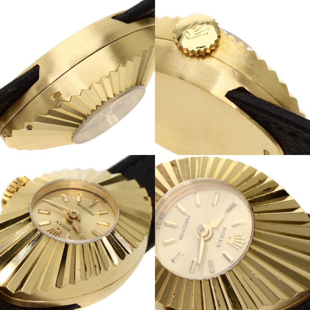 Rolex Champagne 18K Yellow Gold Chameleon Almond 1964 Women's Wristwatch 16 Mm