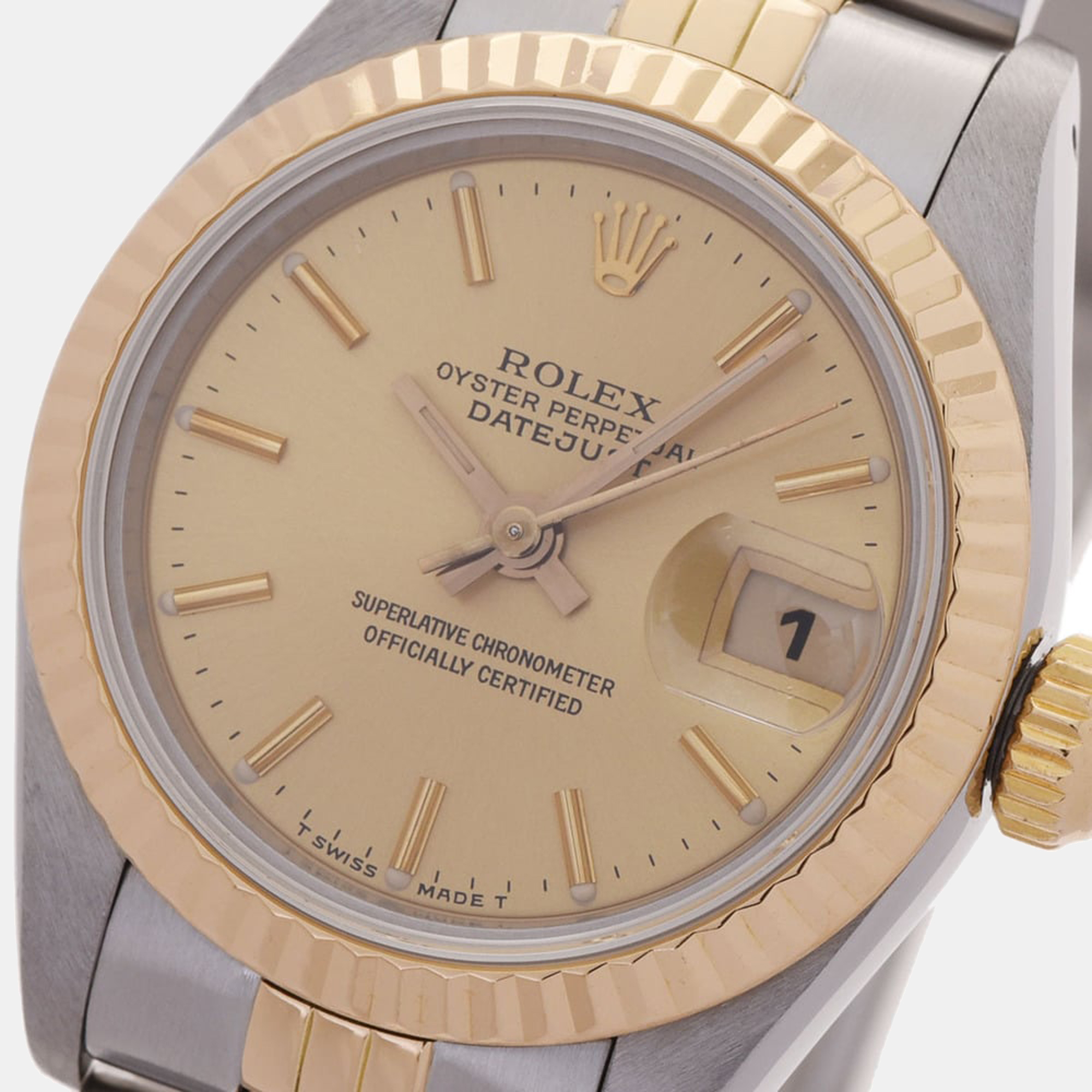 Rolex Champagne 18K Yellow Gold and Stainless Steel Datejust 69173 Automatic Women's Wristwatch
Rolex Champagne 18K Yellow Gold and Stainless Steel Datejust 69173 Automatic Women's Wristwatch