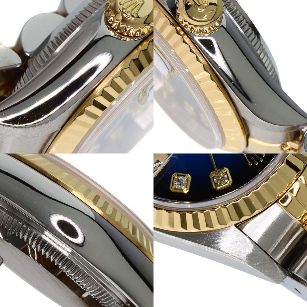Rolex Blue Diamonds 18K Yellow Gold And Stainless Steel Datejust 79173G Women's Wristwatch 26 Mm